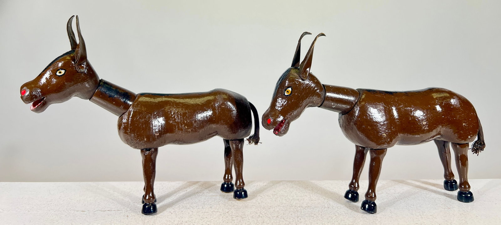 Two Jointed Schoenhut Donkeys (1 of 2)