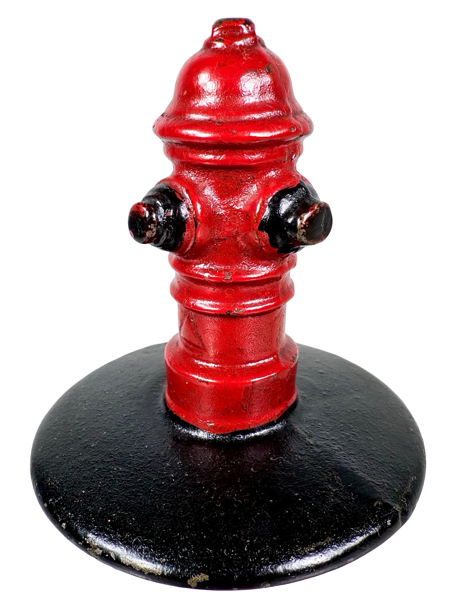 Sterling Foundry Co. Cast Iron Advertising Paperweight: Sterling, Ill. - Circa 1930's. 3" Tall x 3 1/4" Circular. The Peirce Collection.