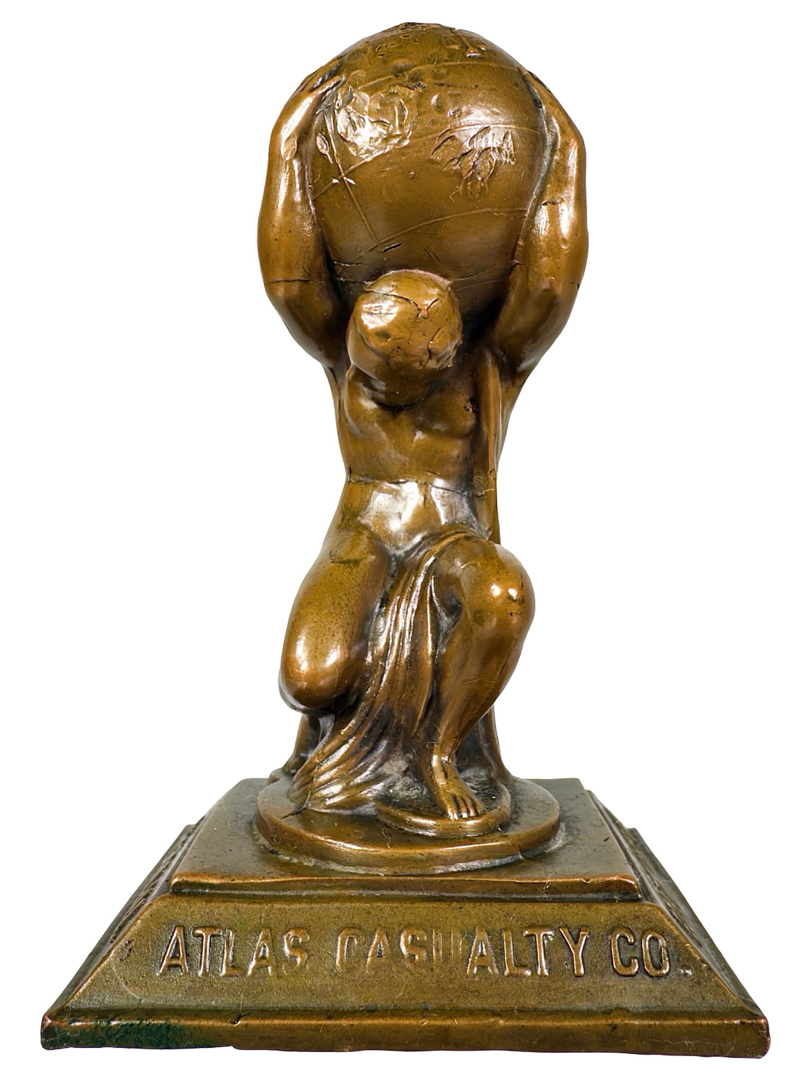 Atlas Casualty Co. Advertising Paperweight - Lead (1 of 6)