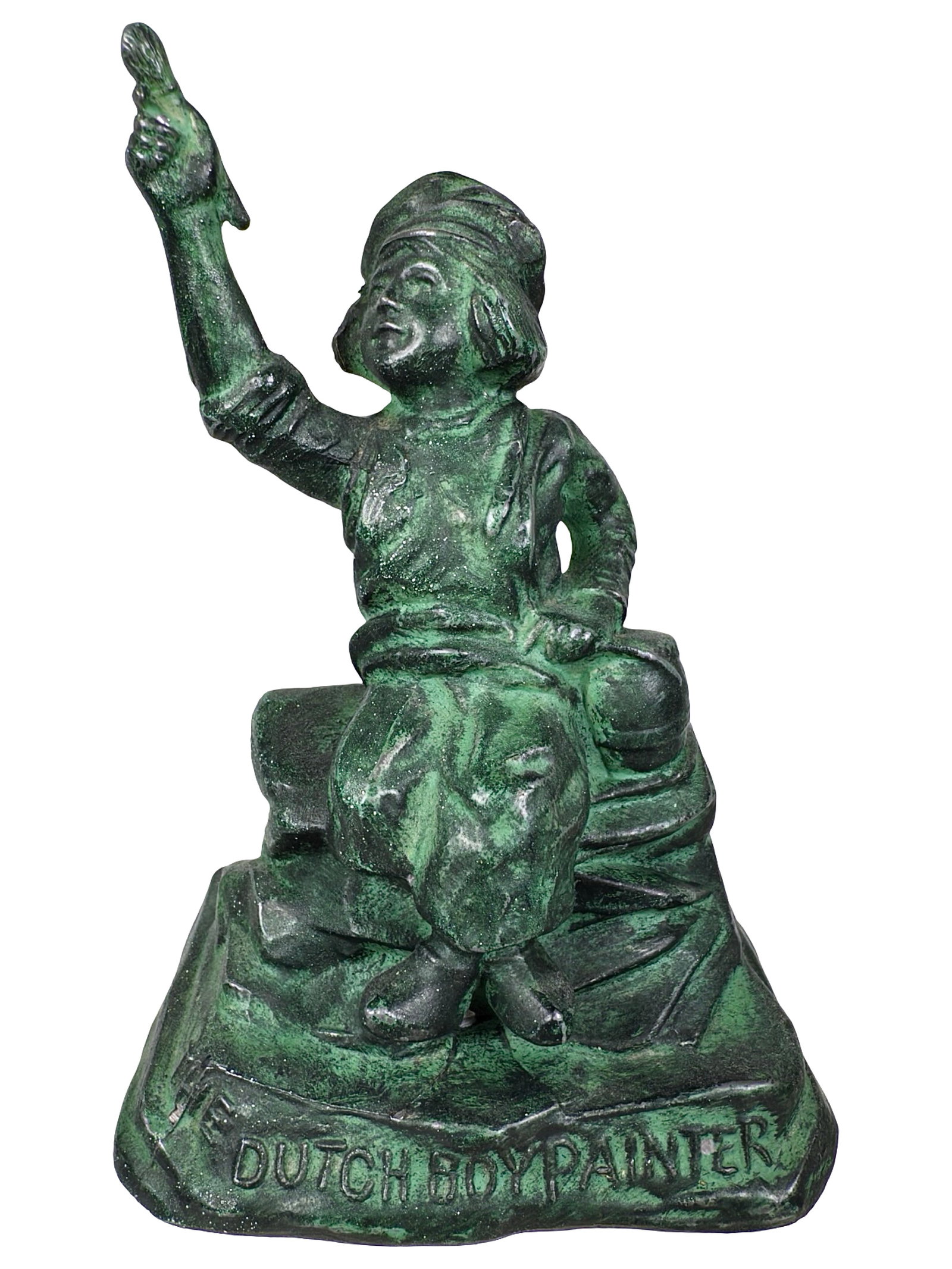 The Dutch Boy Painter Advertising Paperweight - Lead: American - Circa 1920's. 4 1/2" Tall x 3" Wide. The Peirce Collection.