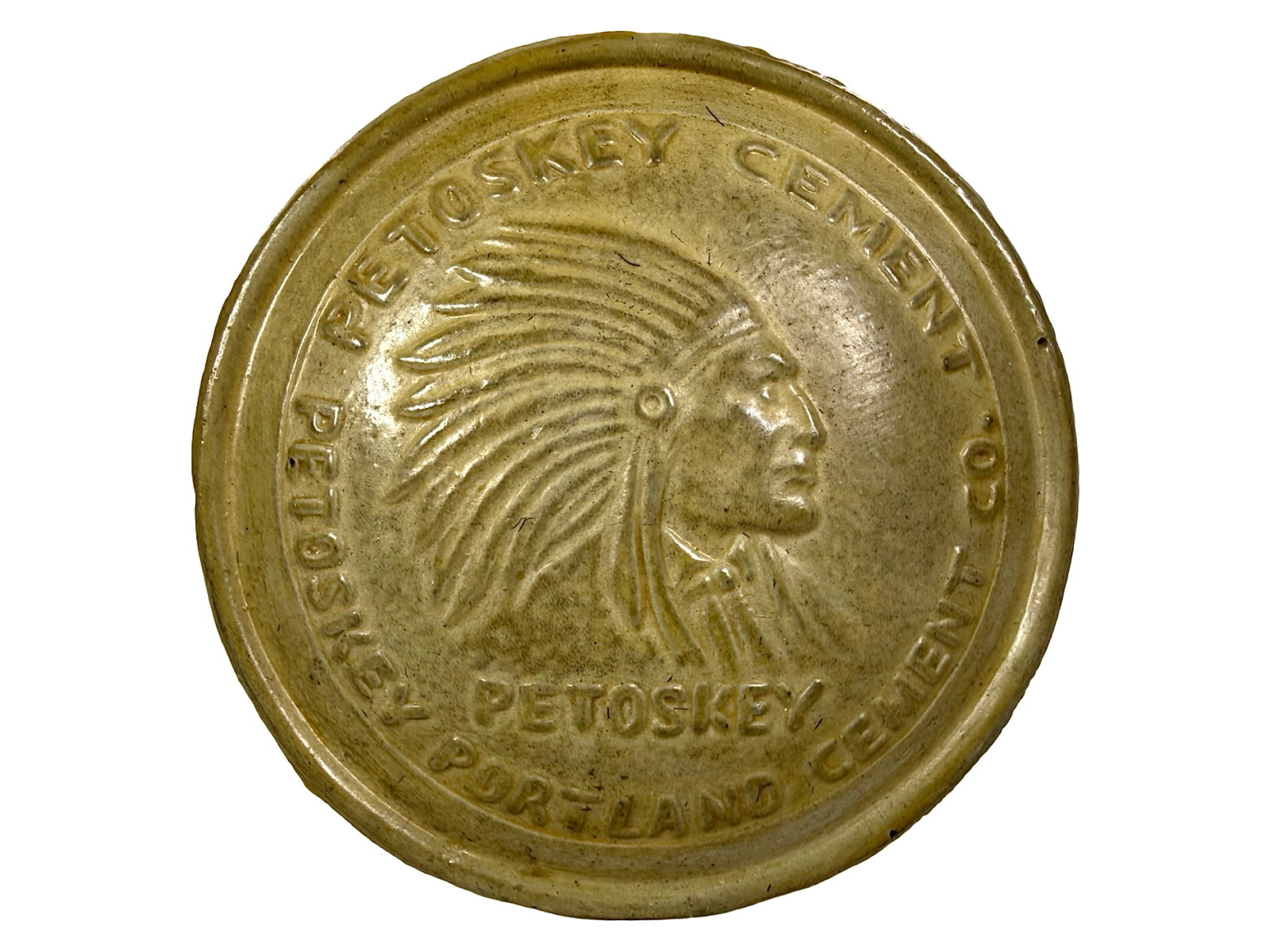 Petoskey Portland Cement Co. Advertising Paperweight - Cement (1 of 2)
