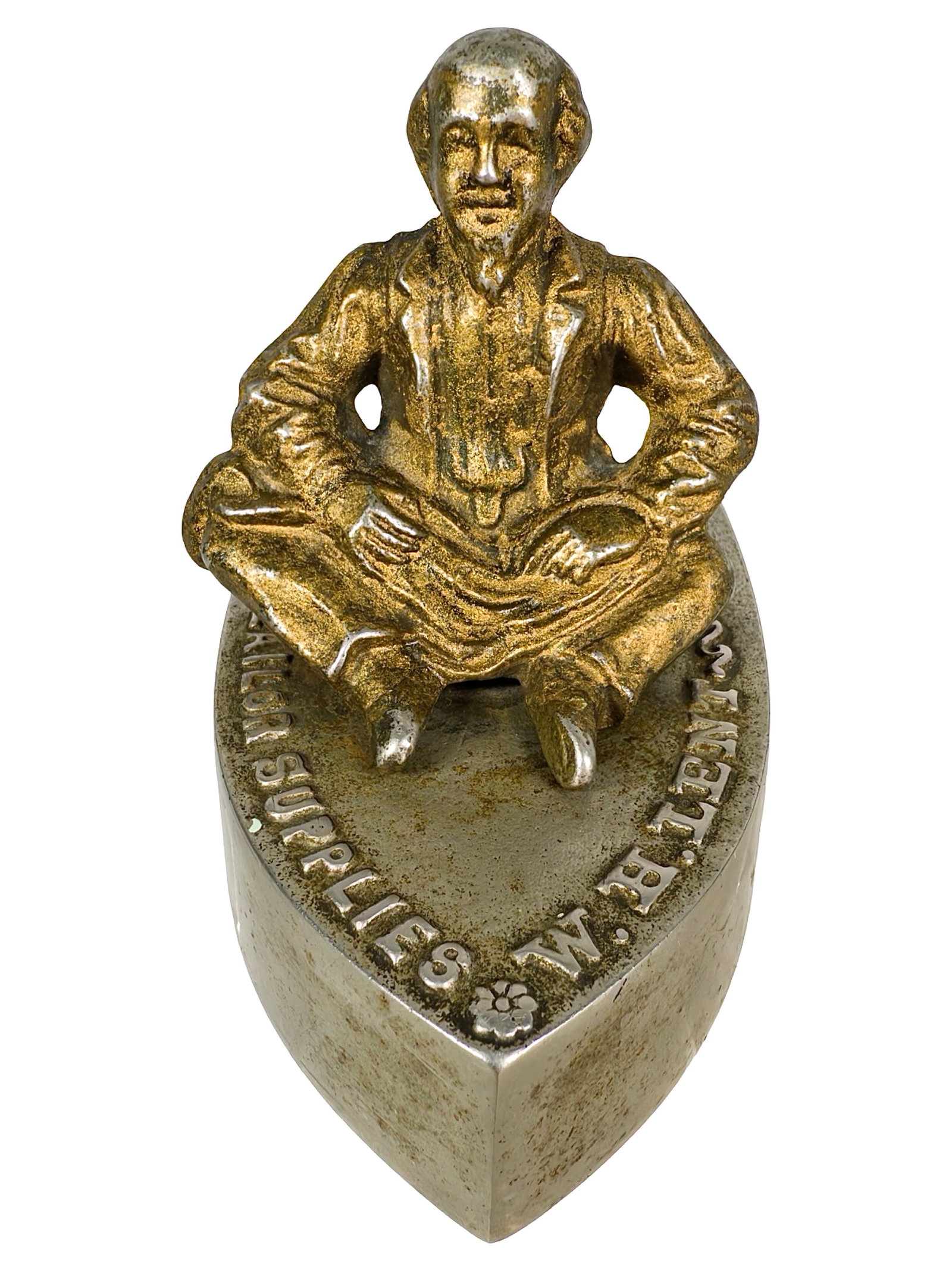 W. H. Lent Tailor Supplies Advertising Paperweight - Cast Iron (1 of 5)