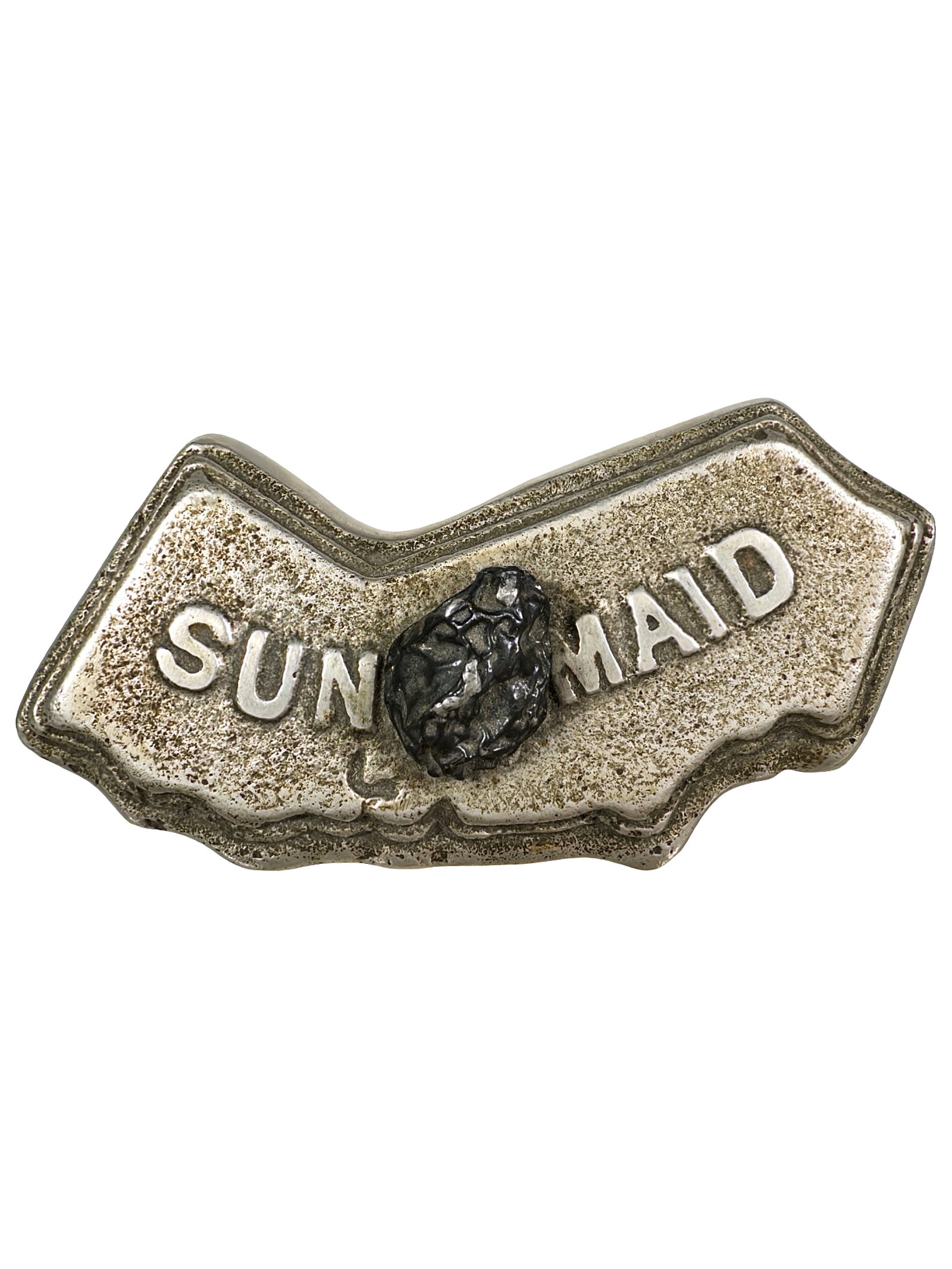 Sun Maid California Raisins - Advertising Paperweight - Cast Iron: American - Circa 1930's. 2" Tall x 4 1/2" Long. The Peirce Collection.
