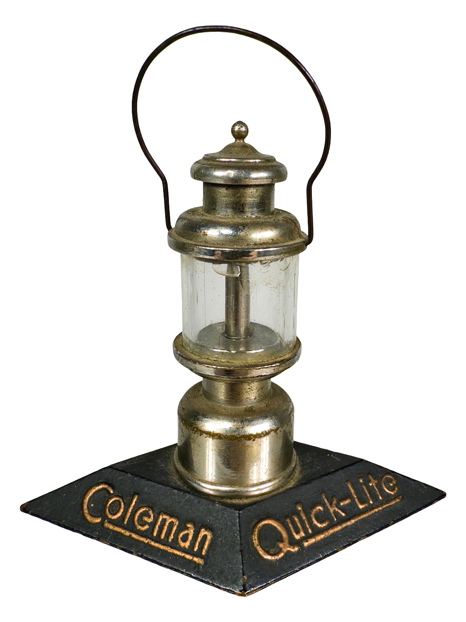 Coleman Lamps - Advertising Paperweight - Brass & Glass (1 of 4)