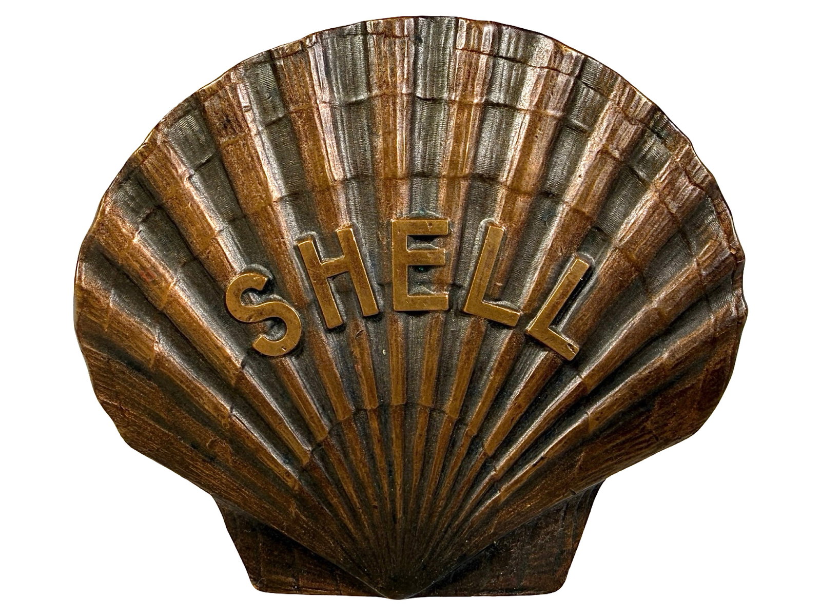 Roxana / Shell Petroleum Corp. - Advertising Paperweight - Brass: American - Circa 1950's. 3 1/2" Tall x 4" Wide. The Peirce Collection.