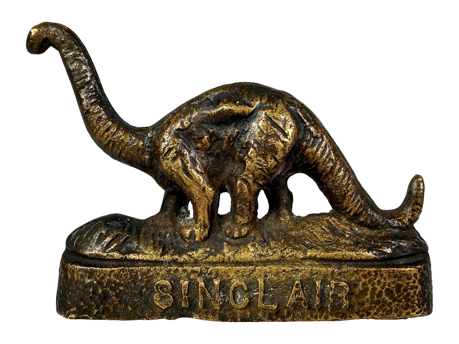 Sinclair Petroleum - Advertising Paperweight - Brass: American - Circa 1950's. 2 3/4" Tall x 4" Wide. The Peirce Collection.