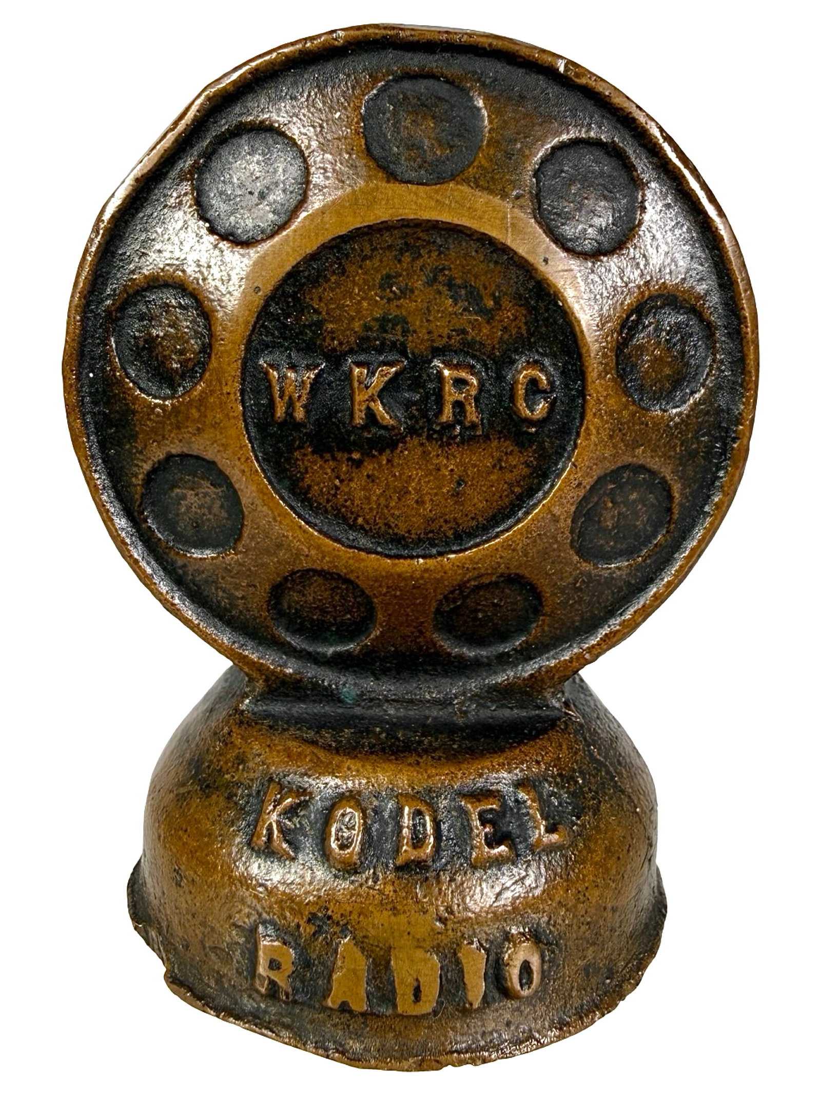 WKRC - Kodel Radio - Advertising Paperweight - Brass (1 of 4)