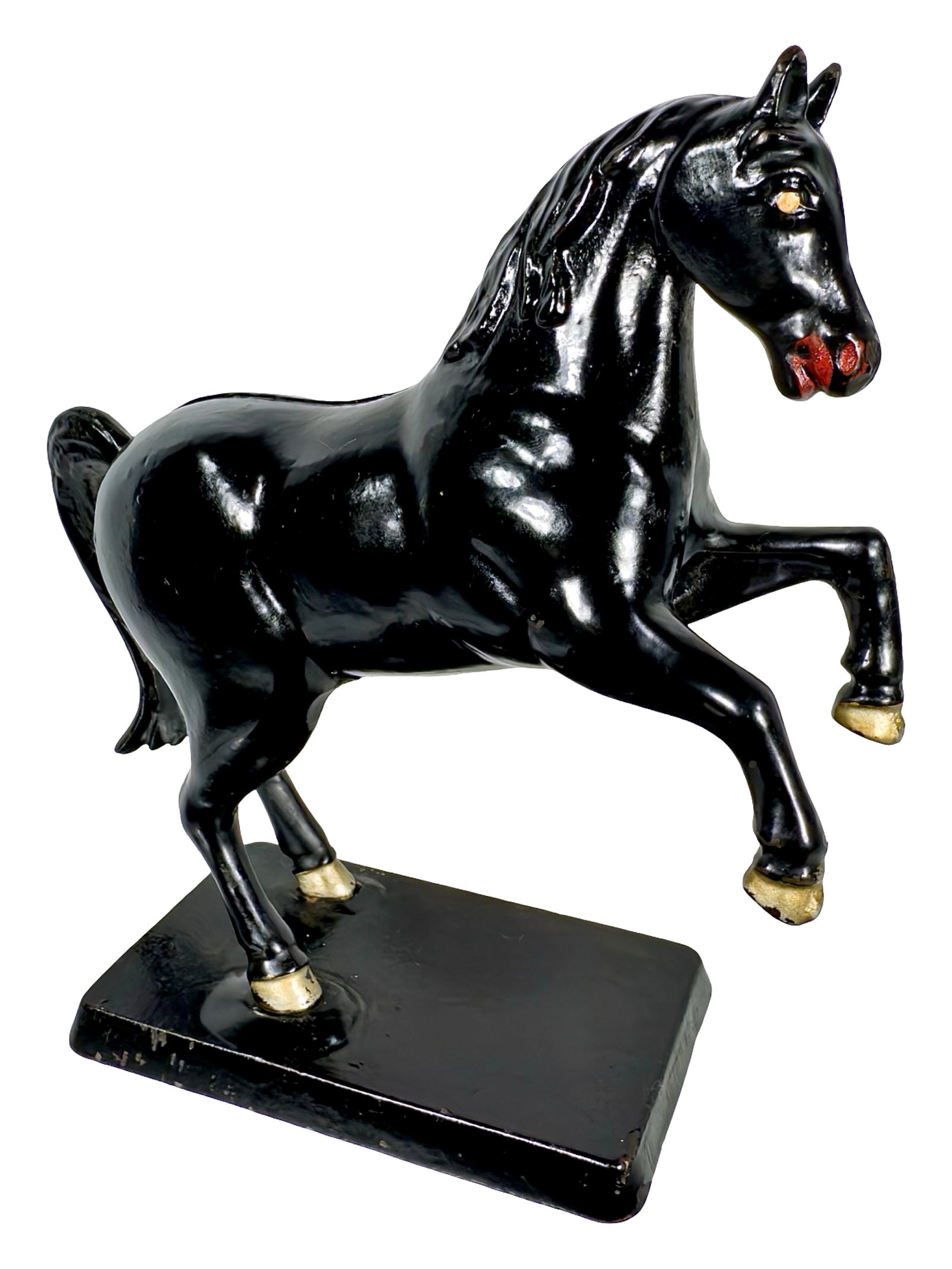 Rearing Horse on Rectangular Base - Iron Bank (1 of 5)