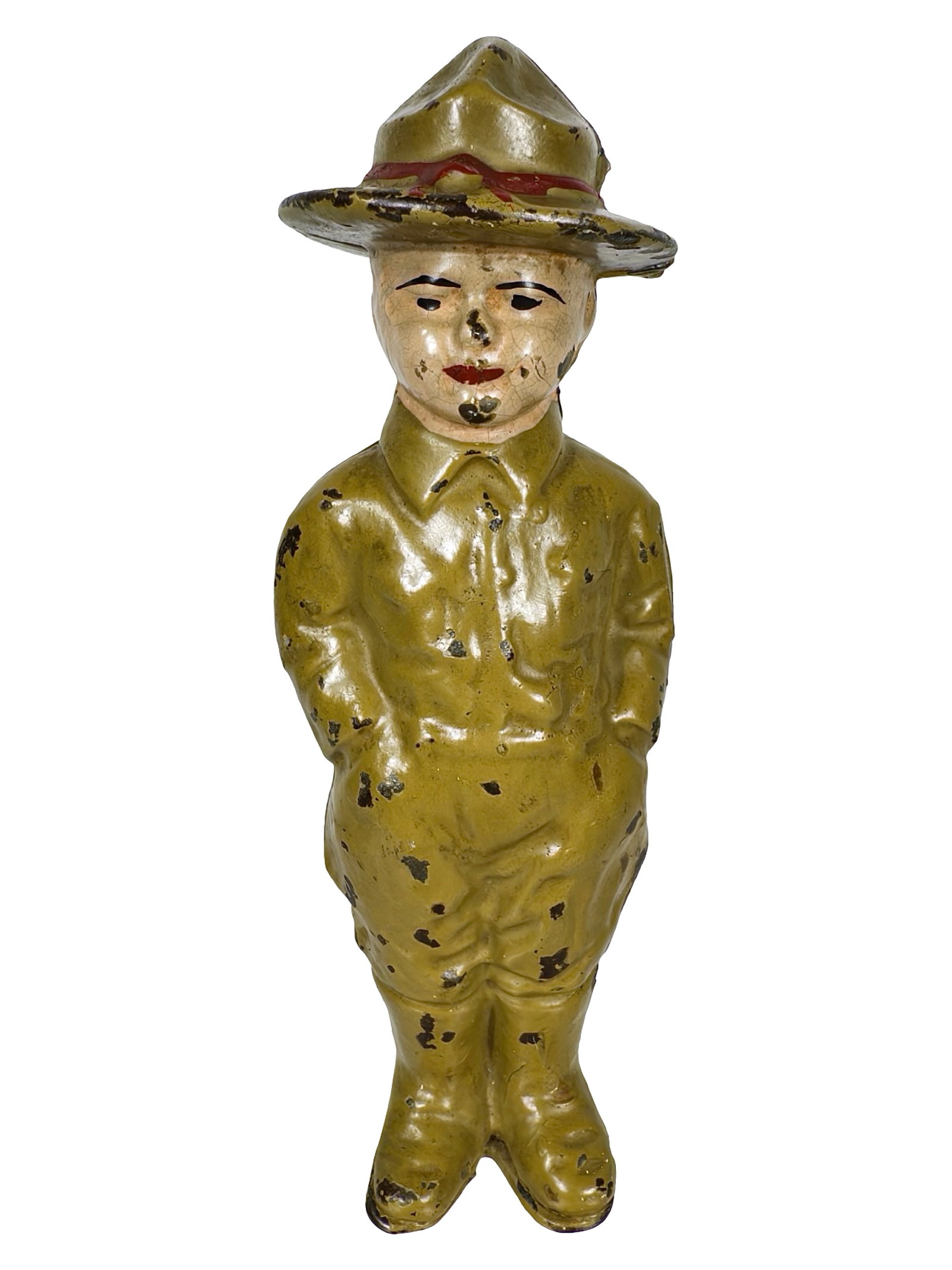 The Doughboy - Iron Bank: By Grey Iron Casting Co. Mount Joy, Pa. - 1920 - 6 3/4" Tall. The Tom Kellogg Collection.