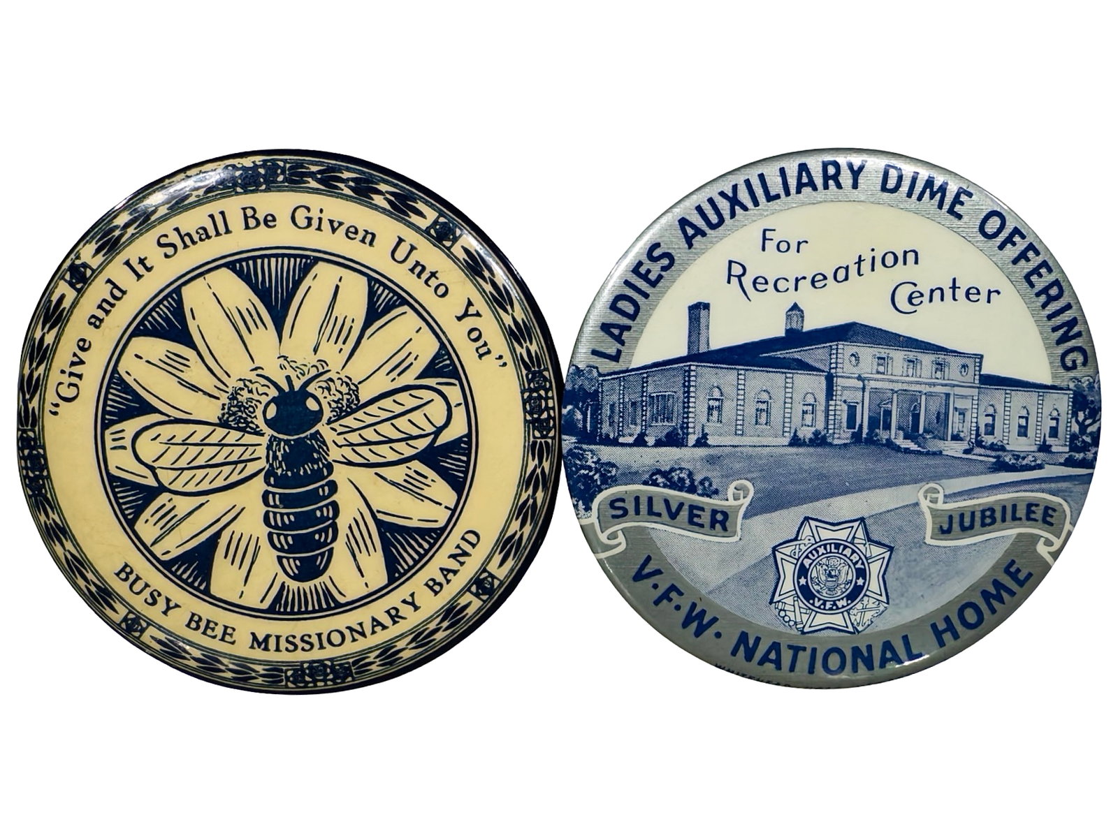 Two Celluloid Pocket Dime Banks (1 of 2)