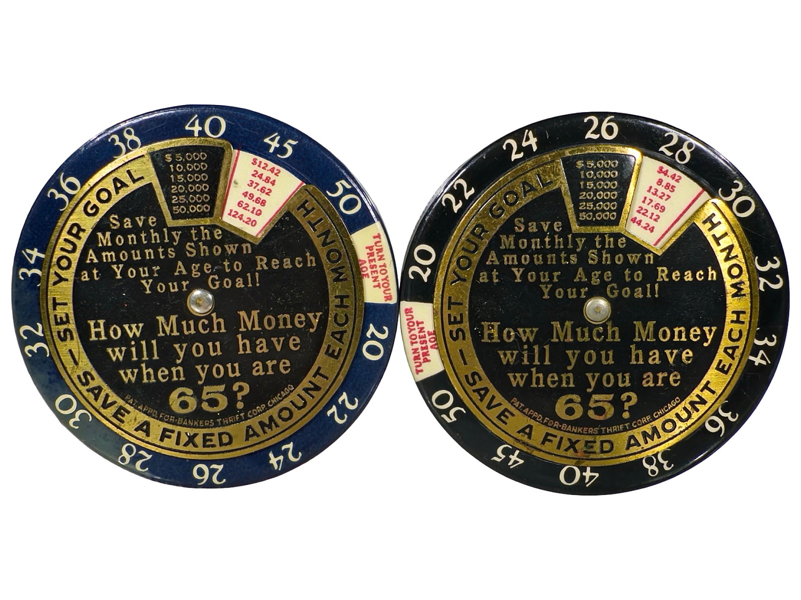 Two Celluloid Pocket Dime Banks (1 of 2)