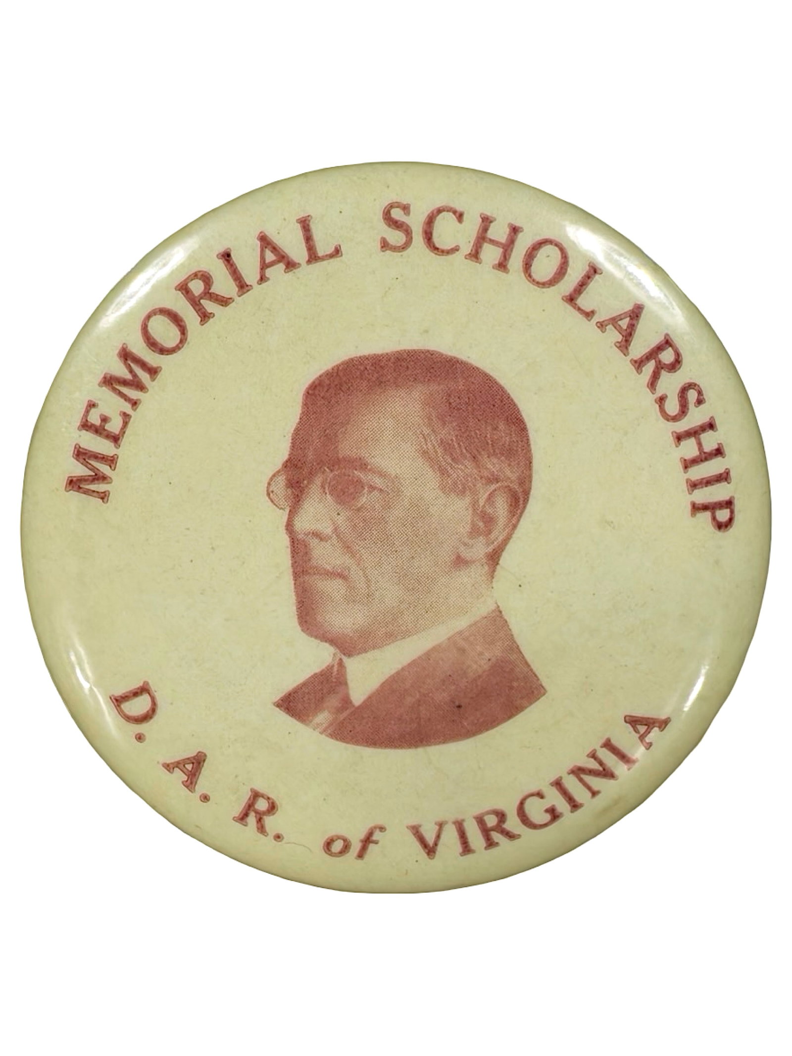 Woodrow Wilson - Scarce - Celluloid Pocket Dime Bank: American - 1920's - 2" Circular. The Peirce Collection.
