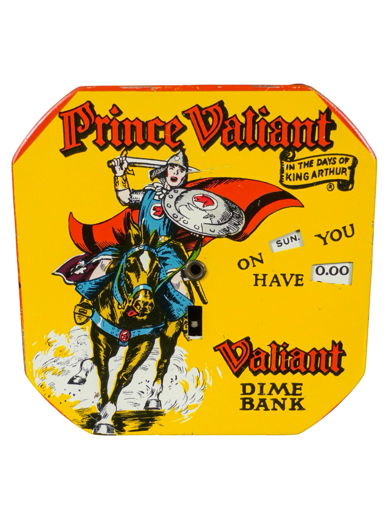 Prince Valiant - Blue Uniform: By King Features Syndicate Inc. American - 1954 - 2 1/2" Square. The Peirce Collection.