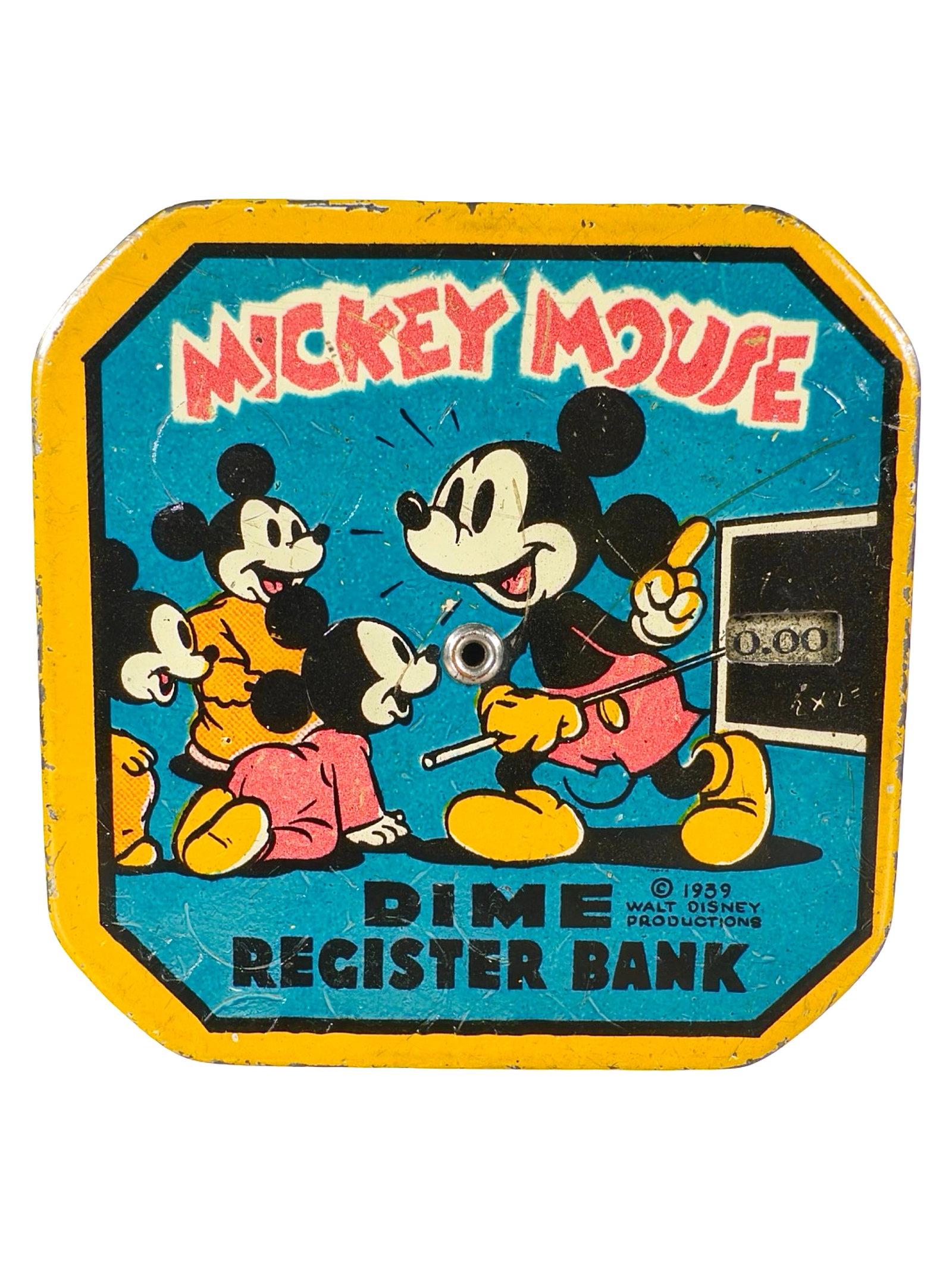 Mickey Mouse - Yellow Border - Pocket Dime Register Bank (1 of 6)