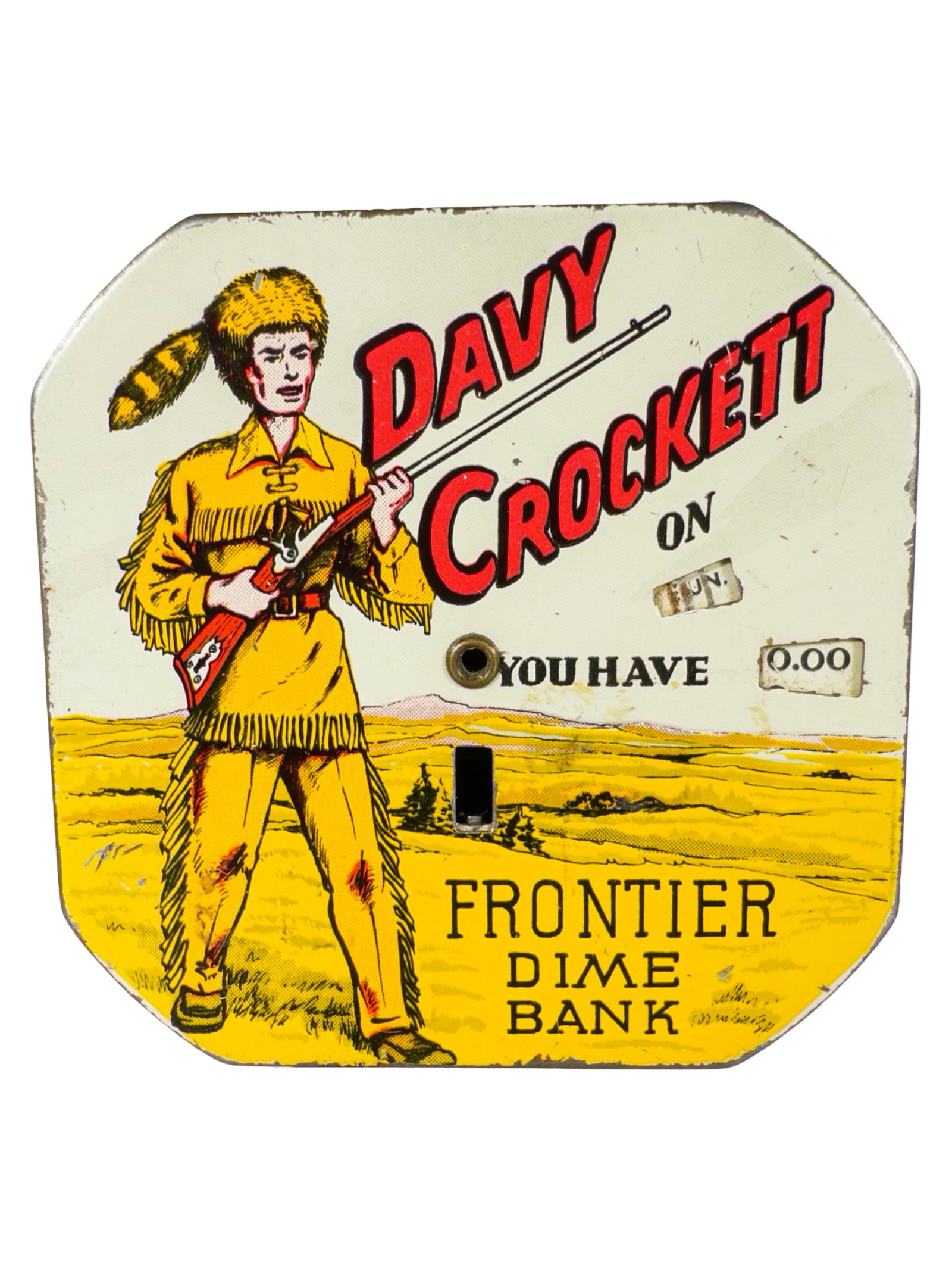 Davy Crockett - Pocket Dime Register Bank - Clear Sky Version (1 of 6)
