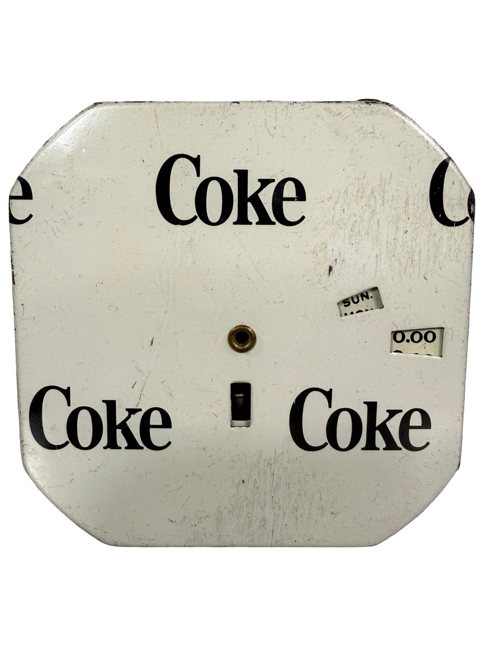 Coke - Scarce - Pocket Dime Register Bank: American - 1950's - 2 1/2" Square. The Peirce Collection.