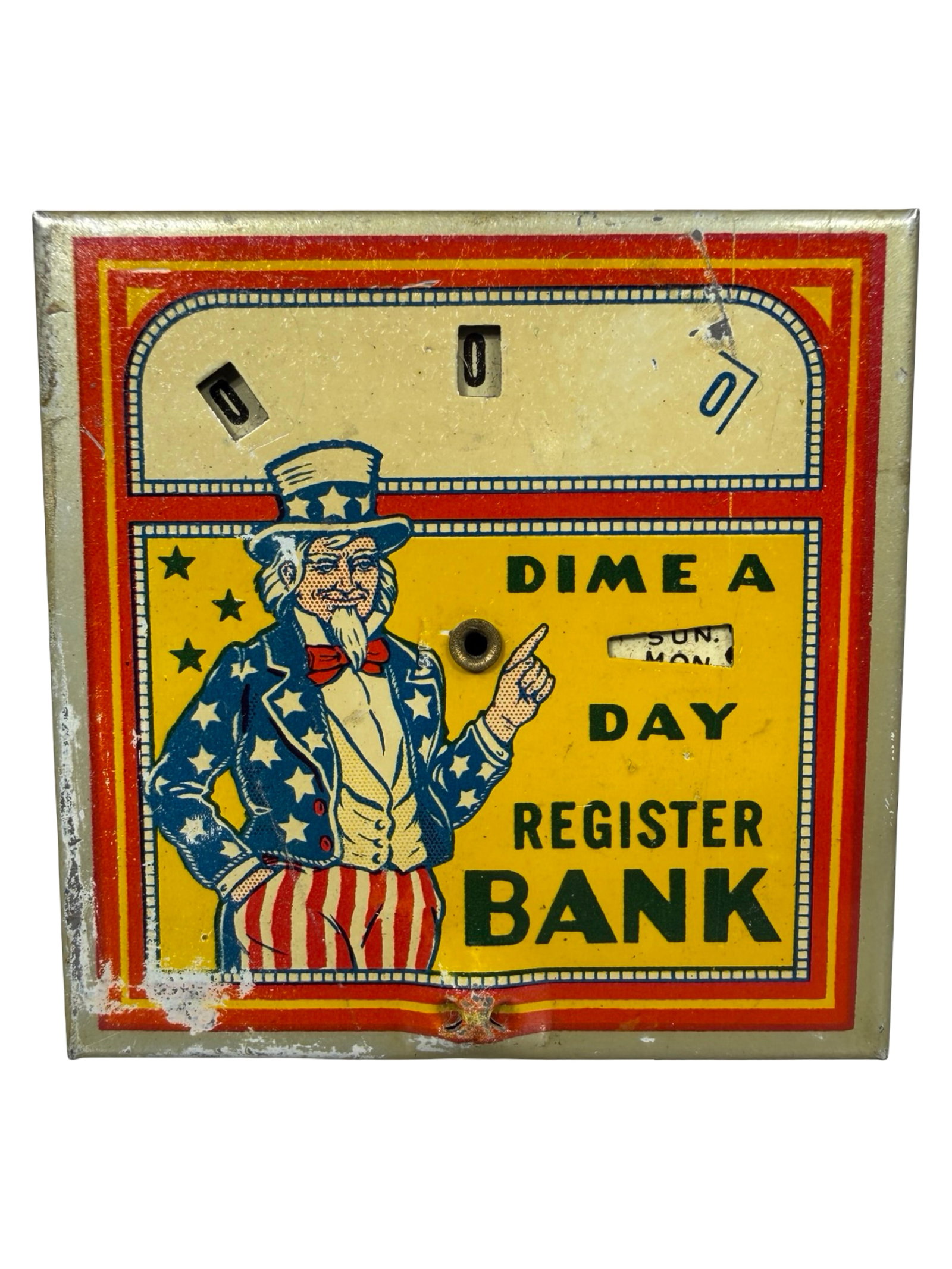 Uncle Sam with Advertising - Dime a Day Bank (1 of 6)