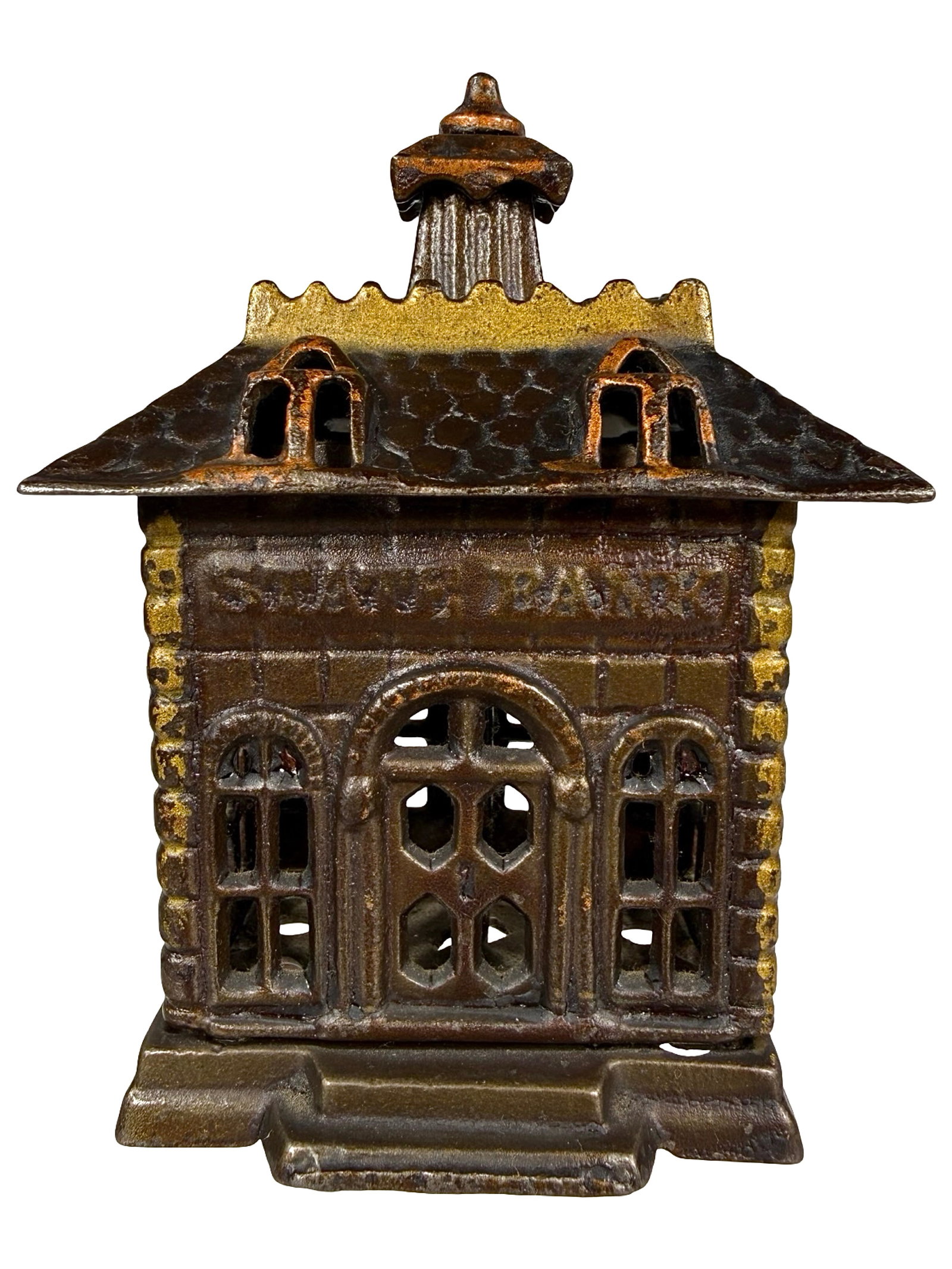 State Bank - Straight Letters - Aphorism: "For Our New Church": American - Circa 1900 - 4 1/8" Tall. The Tom Kellogg Collection. Illustrated P. 216 in the Peirce Book.
