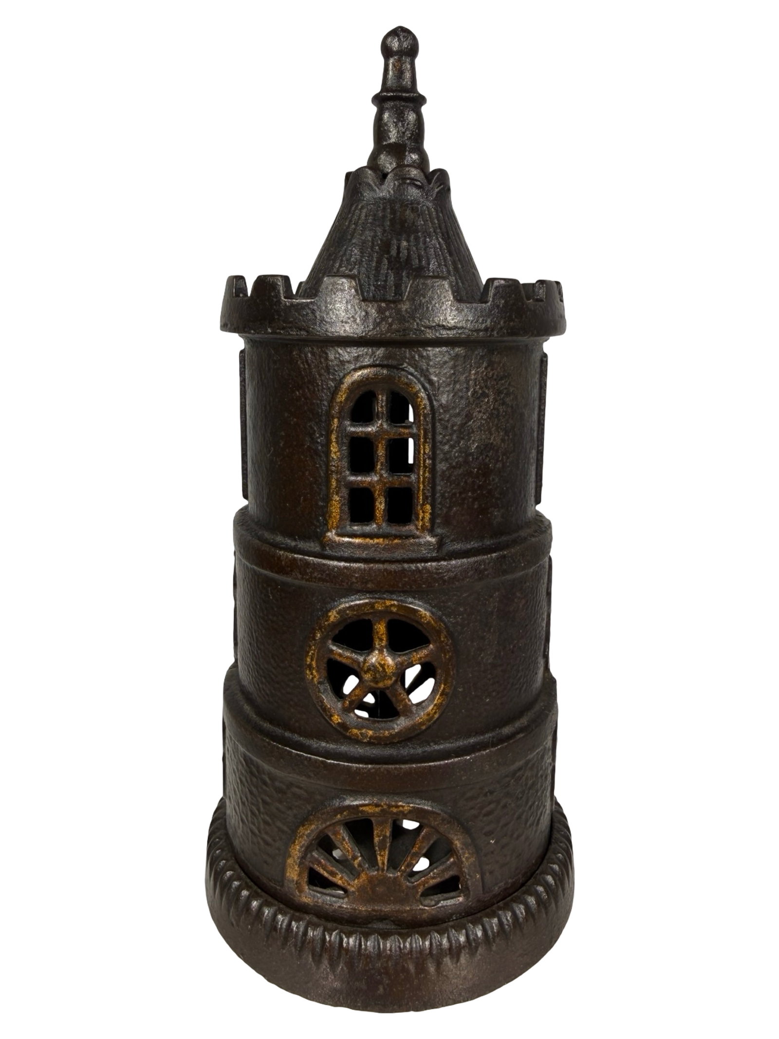 Columbia Tower - Iron Bank: By Grey Iron Casting Co. Mount Joy, Pa. - 1900 - 7" Tall. The Clayton Luther Collection.