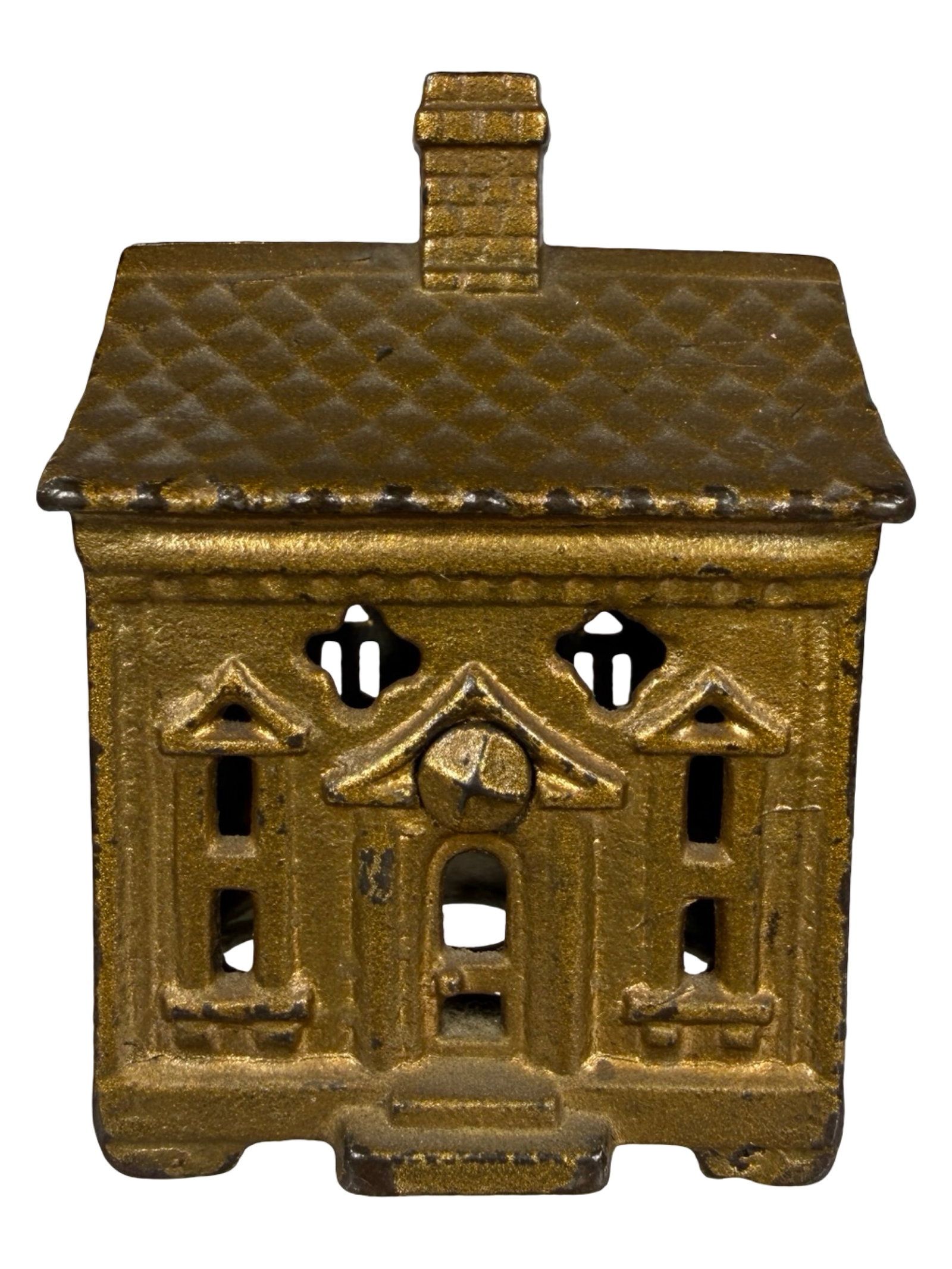 Gold Painted Quatrefoil House - Iron Bank (1 of 6)