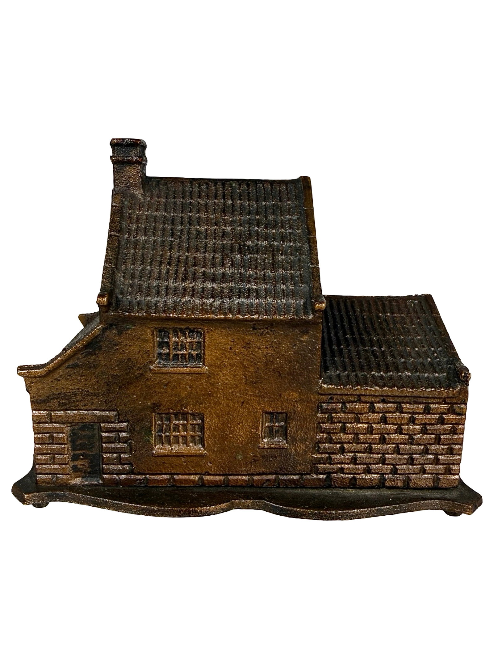 Boyhood Home of Captain Cook - Still Bank: American - Dated 1934 - 3" Tall. The Tom Kellogg Collection.