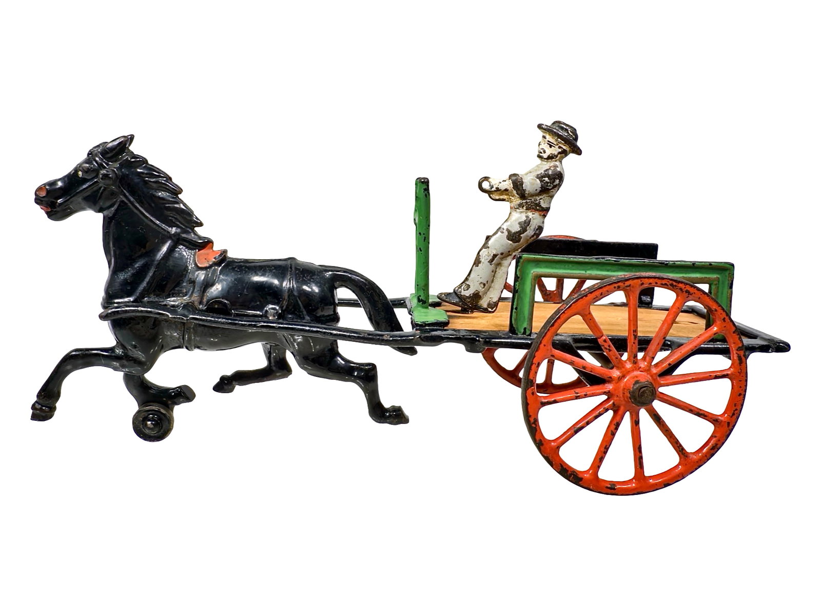 Small Flatbed Dray - Cast Iron Toy: By the Pratt & Letchworth Company. Buffalo, NY - Ca. 1890 - 10 1/4" Long.