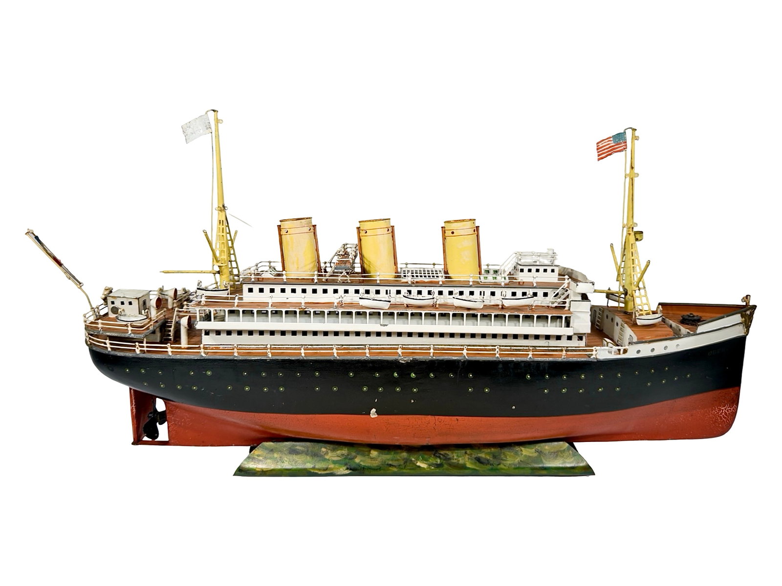 Three Funnel Clockwork Ocean Liner "ODER" (1 of 18)