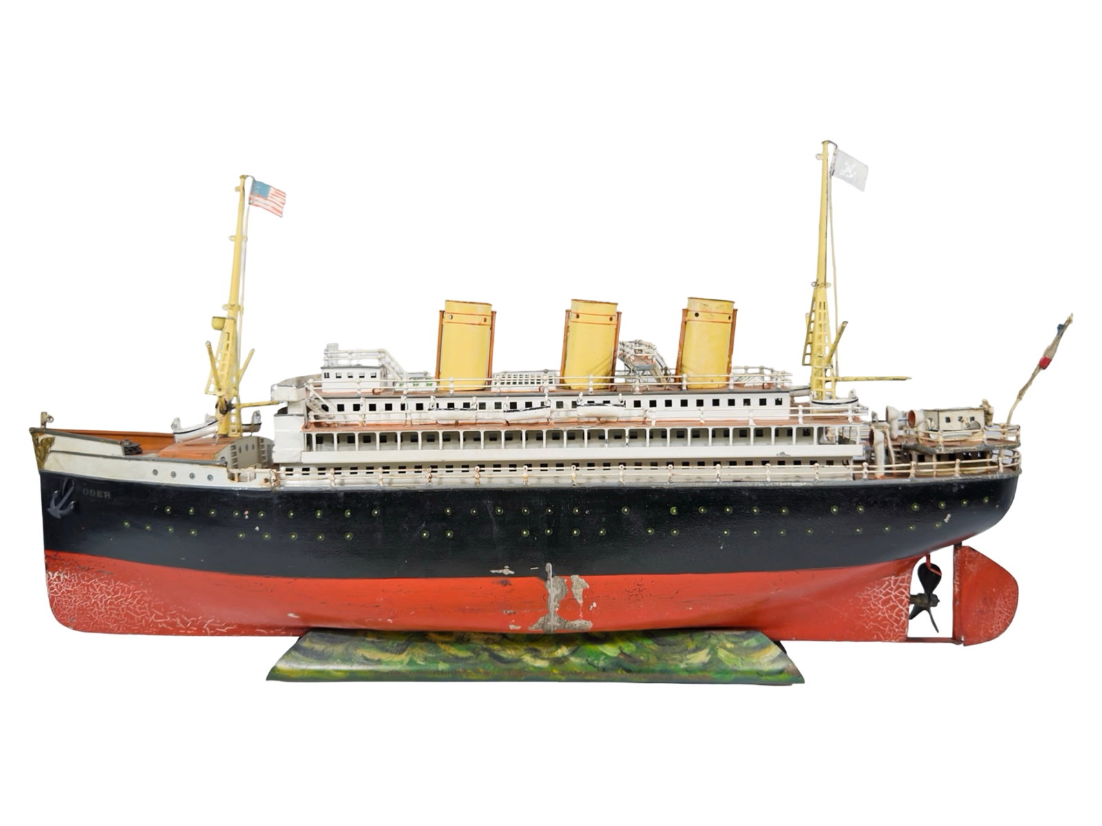 Three Funnel Clockwork Ocean Liner "ODER" - 8