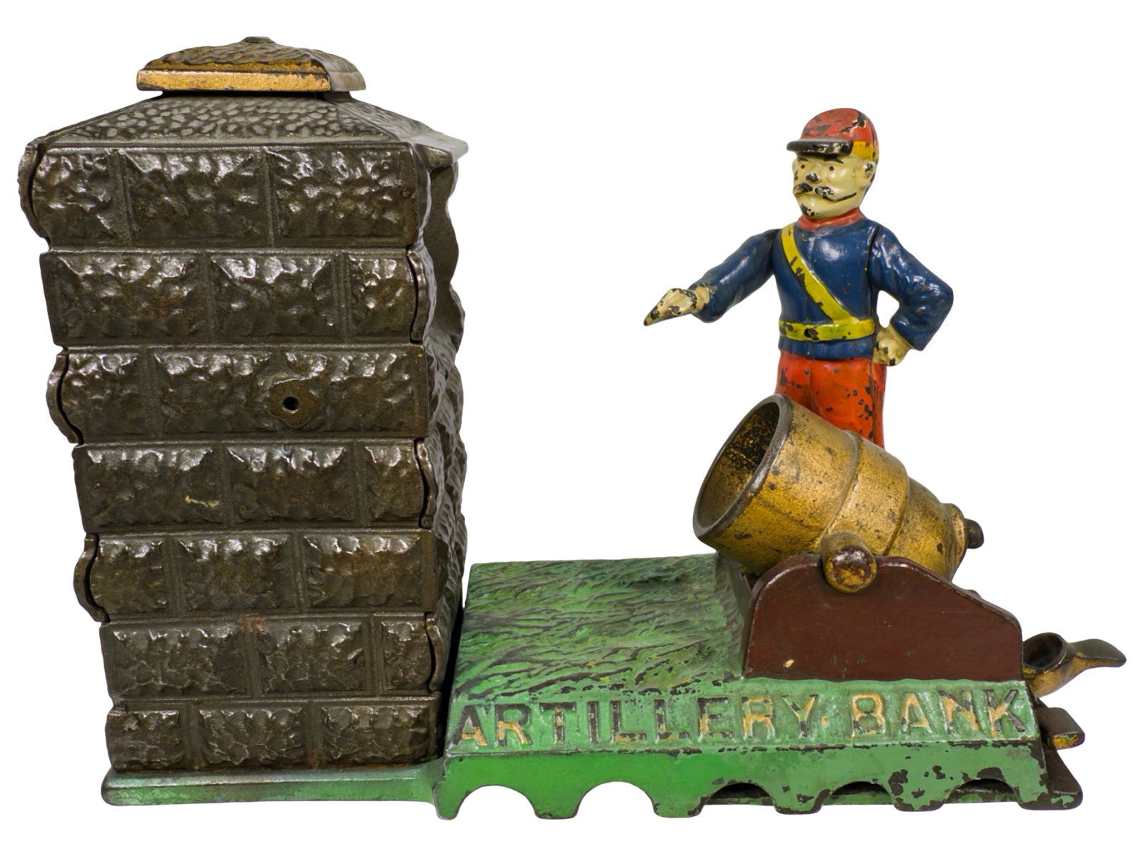 Artillery Bank - Union Soldier: By the J. & E. Stevens Company. Cromwell, Ct. - Circa Mid 1890's. The Peirce Collection.