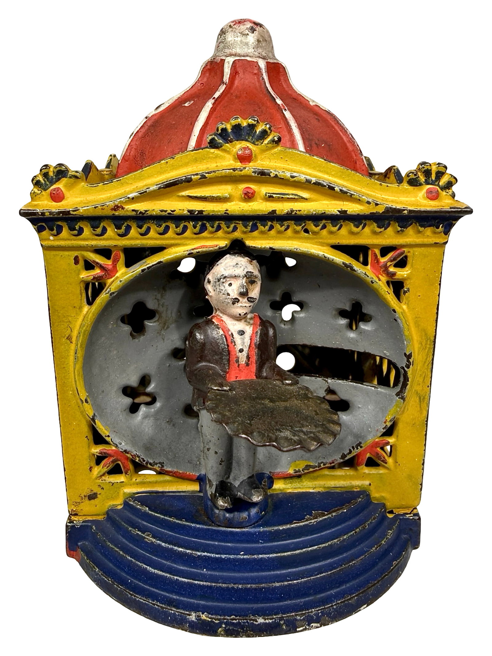 Hall's Lilliput Bank - Finished in Primary Colors: By the J. & E. Stevens Company. Cromwell, Ct. - Circa 1880's.