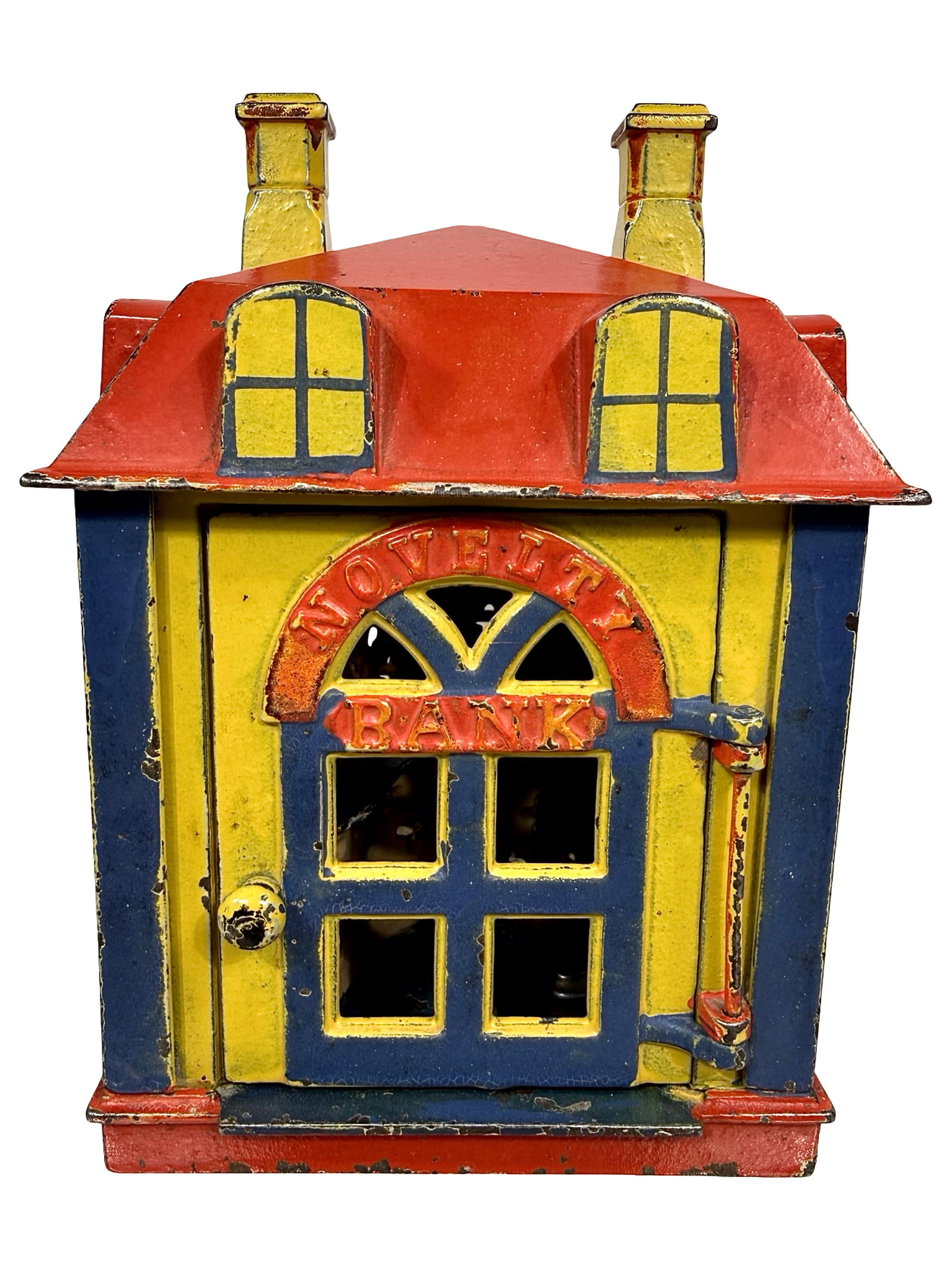 Novelty Bank - Primary Colors: By the J. & E. Stevens Company. Cromwell, Ct. - Circa Mid 1880's. The Peirce Collection.