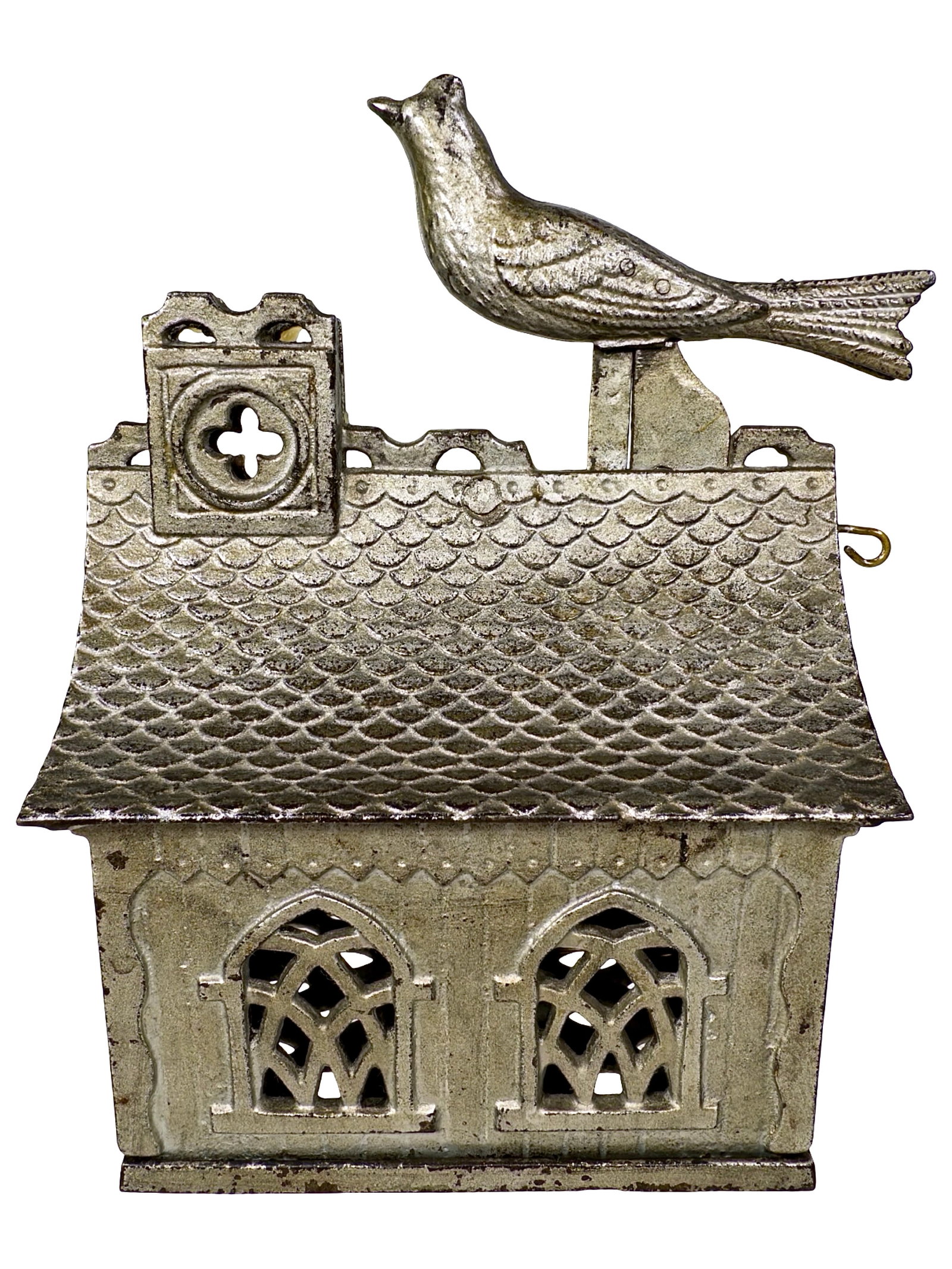 Bird on Church Roof Bank - Scarce Silver Painted Example (1 of 6)