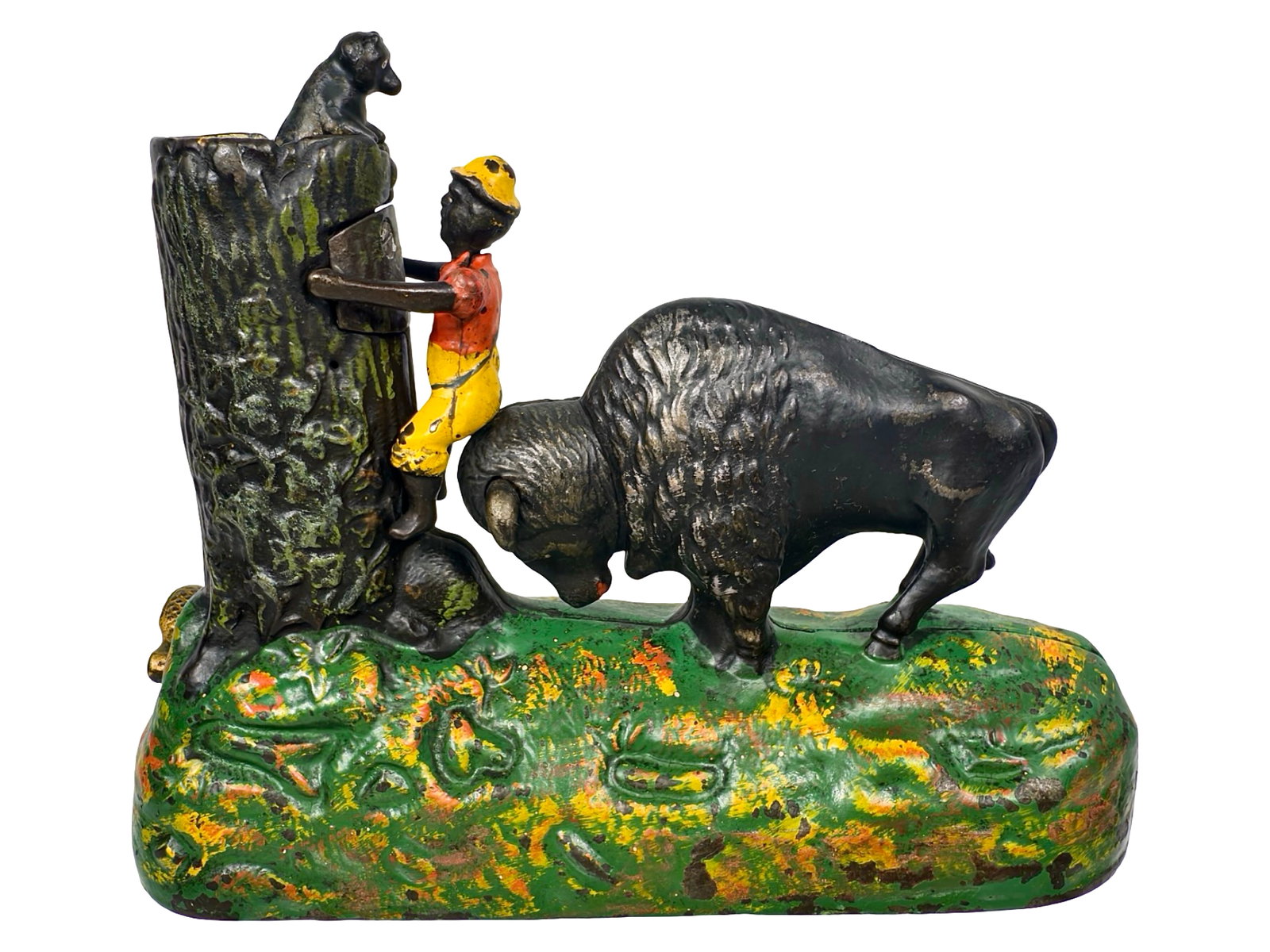 Butting Buffalo Bank: By Kyser & Rex Company. Philadelphia - Circa 1880's. A very superior example.