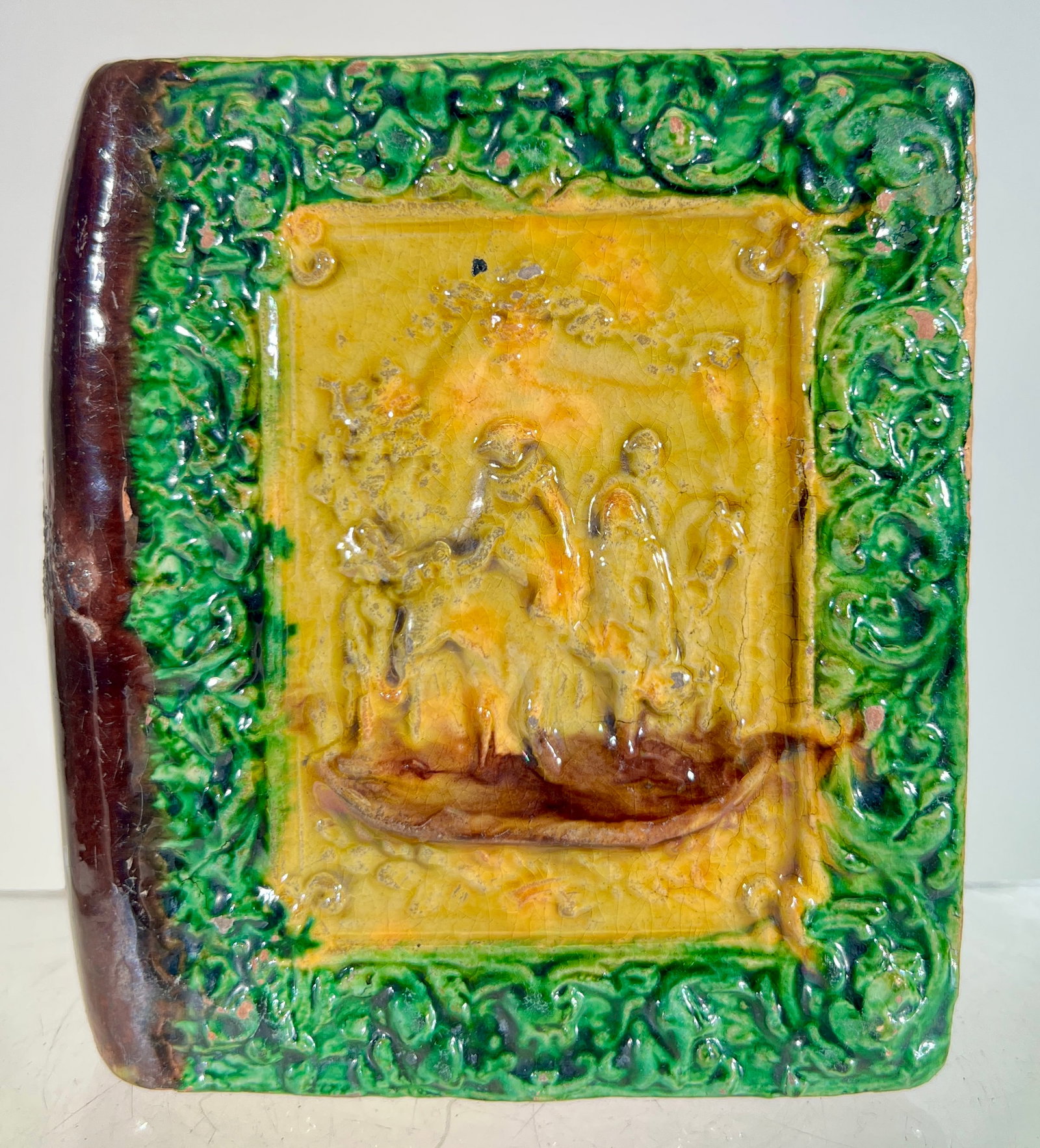 Ceramic Book Shaped Bank: European 1910 - 5 1/4"T