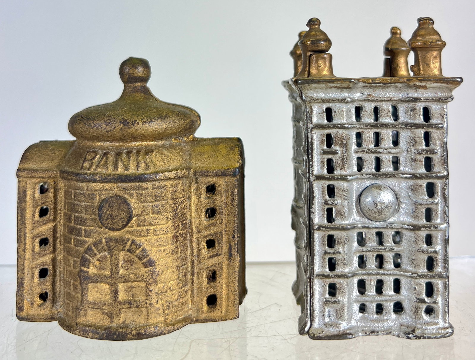 Two Cast Iron Building Bank (1 of 2)