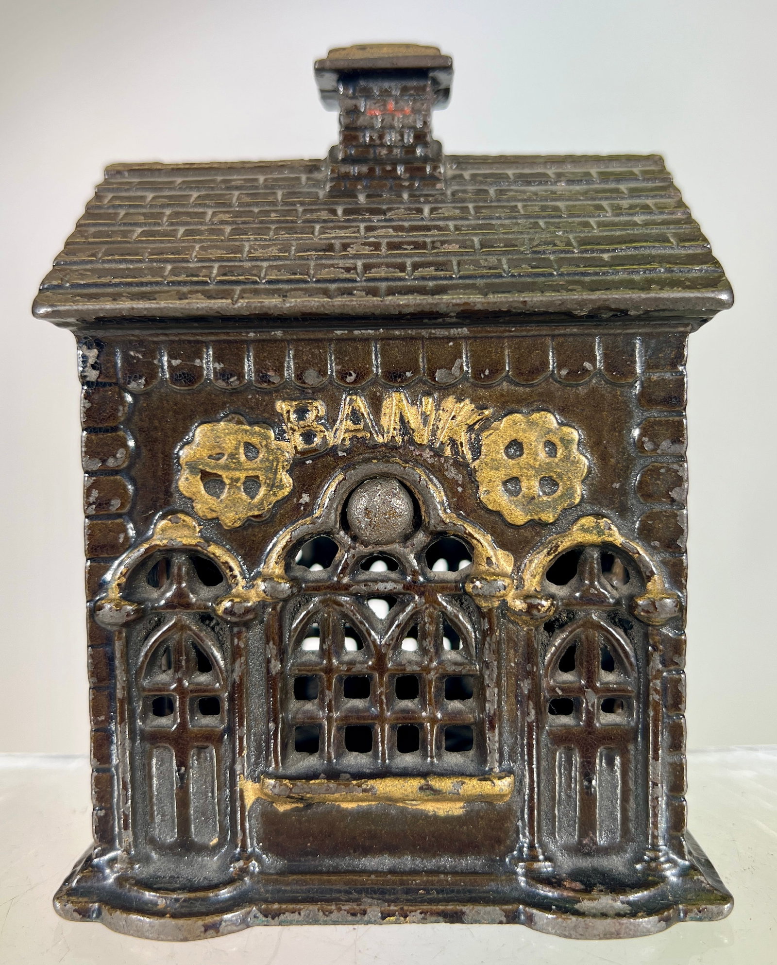 Double Door- Cast Iron State Bank: Grey Iron Casting Co. Pennsylvania- 1895- 5 1/2" T- Tom Kellogg Collection