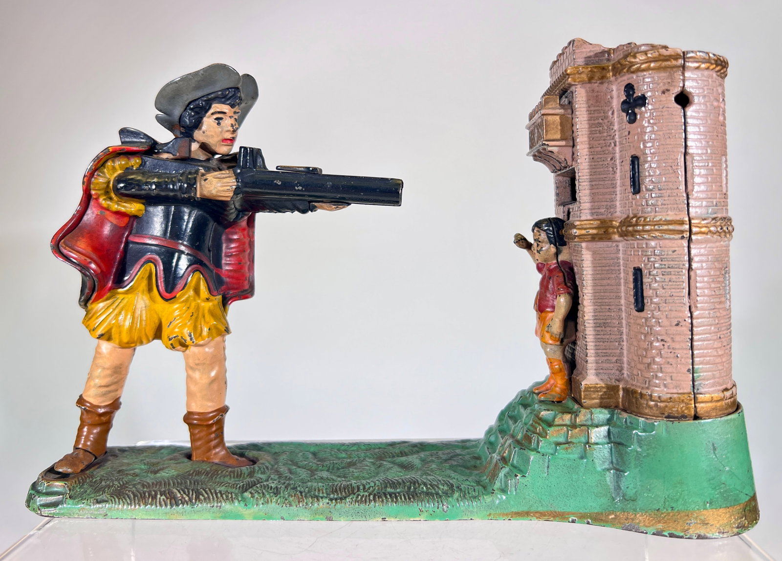 William Tell Mechanical Bank: J & E Stevens Co. - Cromwell, CT. 1896- 10 1/2" L x 6 3/4" T