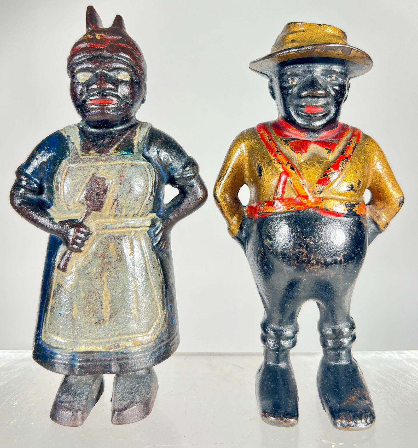 Sharecropper and Mammy Still Banks: A.C. Williams Co. - Ravenna, OH. 1920's - 5 1/2"T