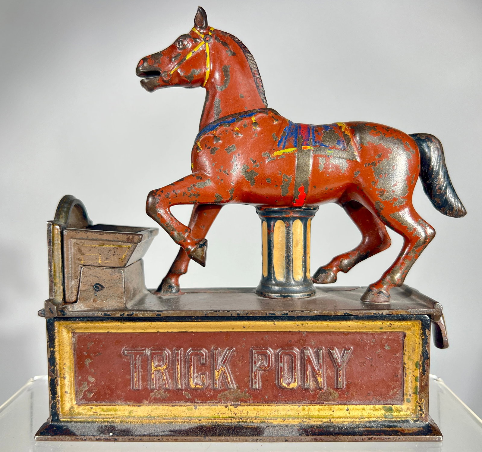 Trick Pony Bank: Shepard Hardware Co. - Buffalo, NY. 1880's - 8"L