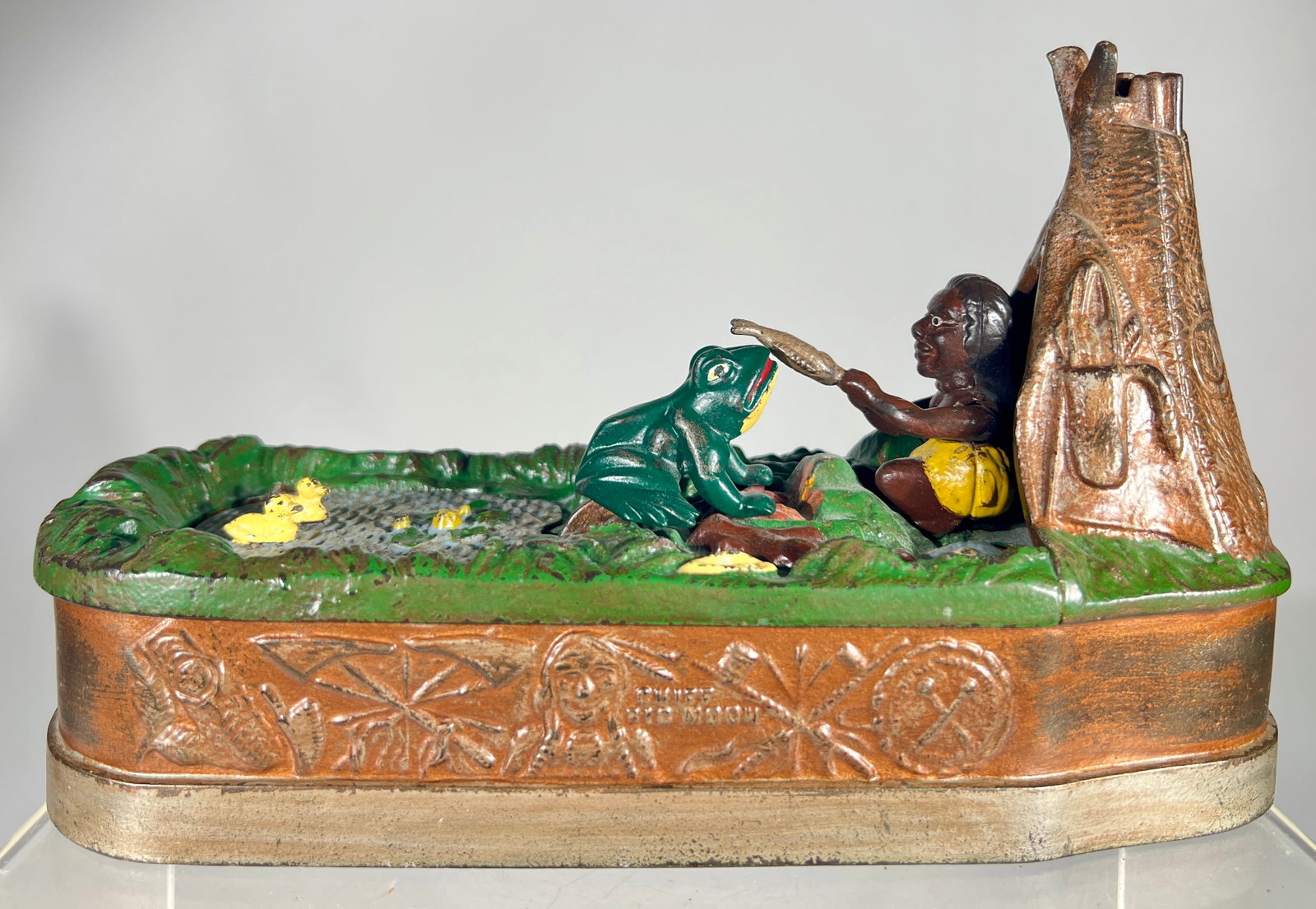 Chief Big Moon Cast Iron Mechanical Bank (1 of 3)