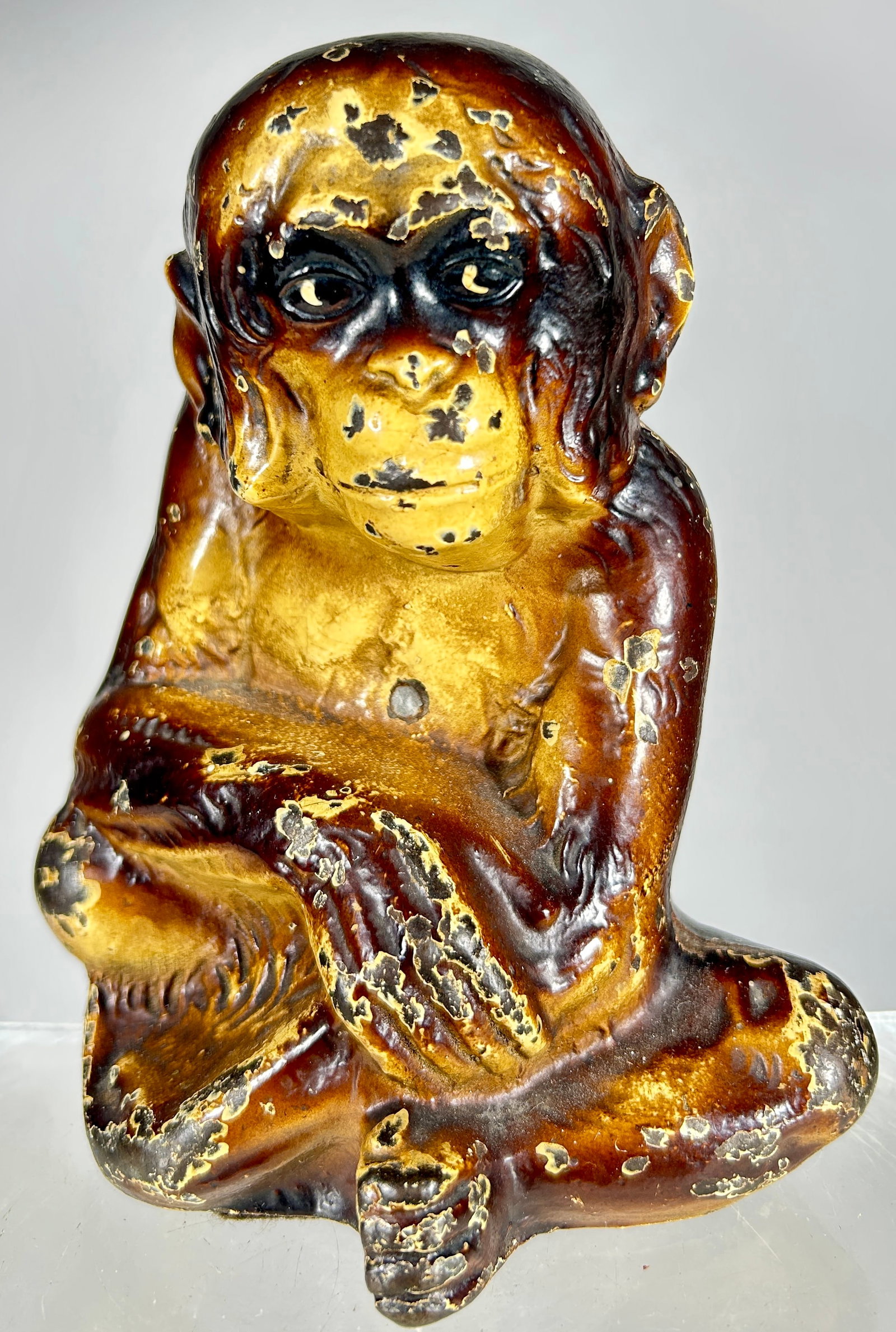 Seated Monkey Cast Iron Doorstop (1 of 2)