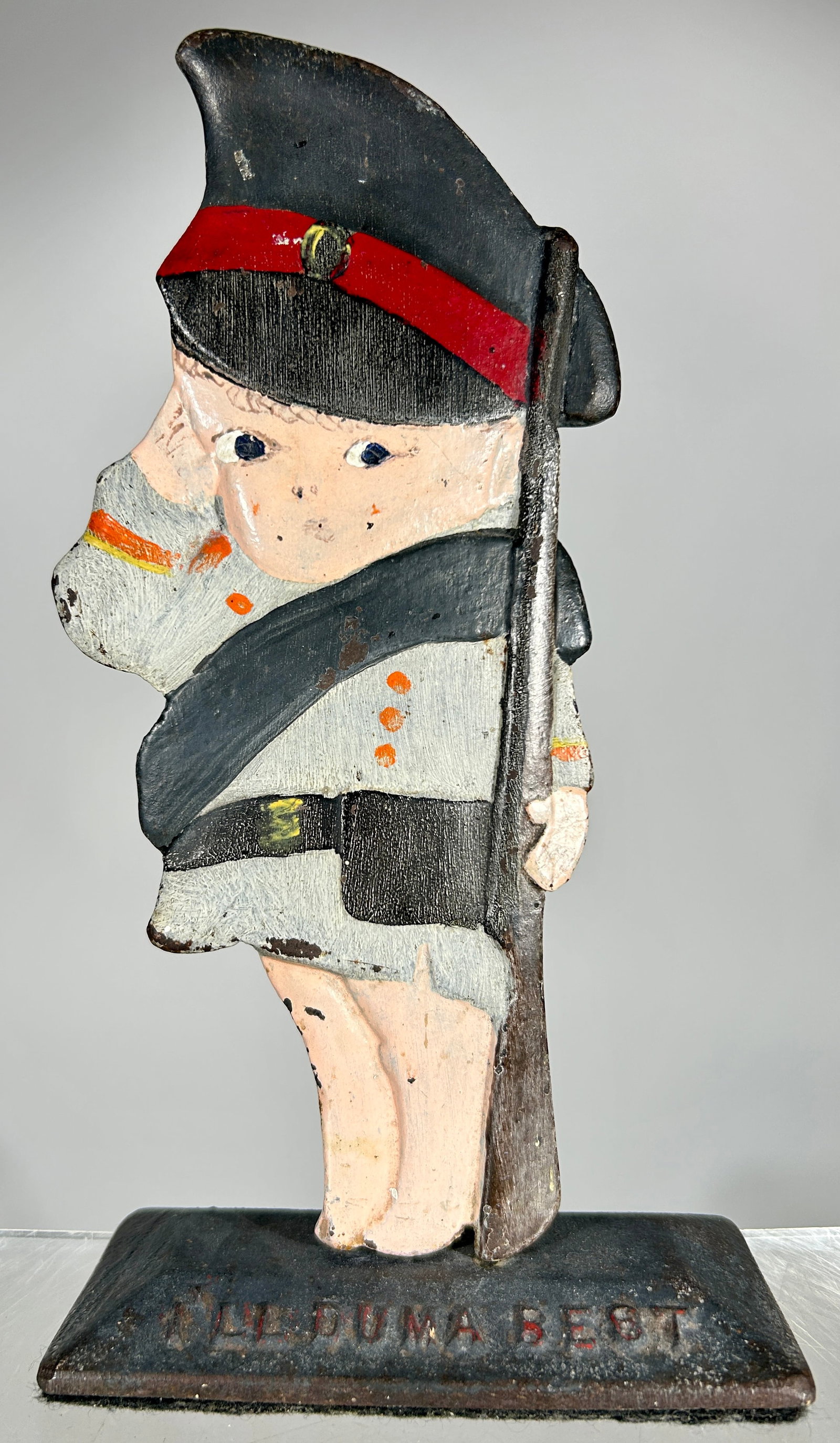 I'll Du Ma Best WWI Era Soldier Cast Iron Doorstop - Scarce (1 of 2)