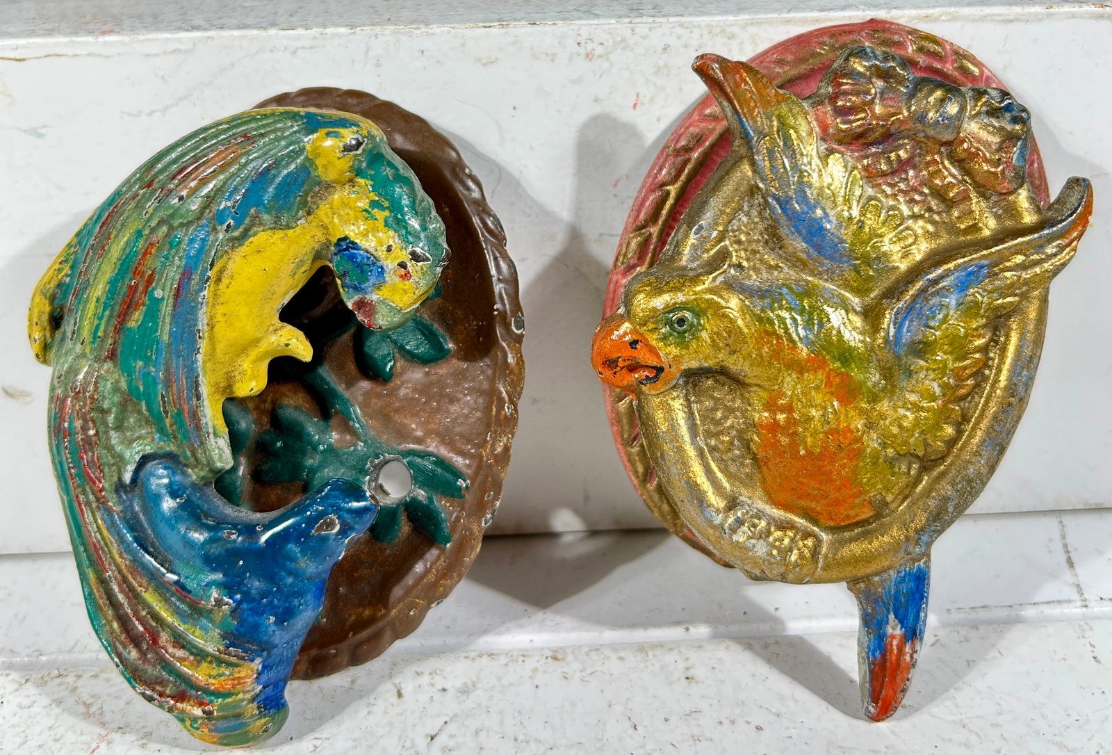Two Avian Themed Cast Iron Door Knockers (1 of 2)