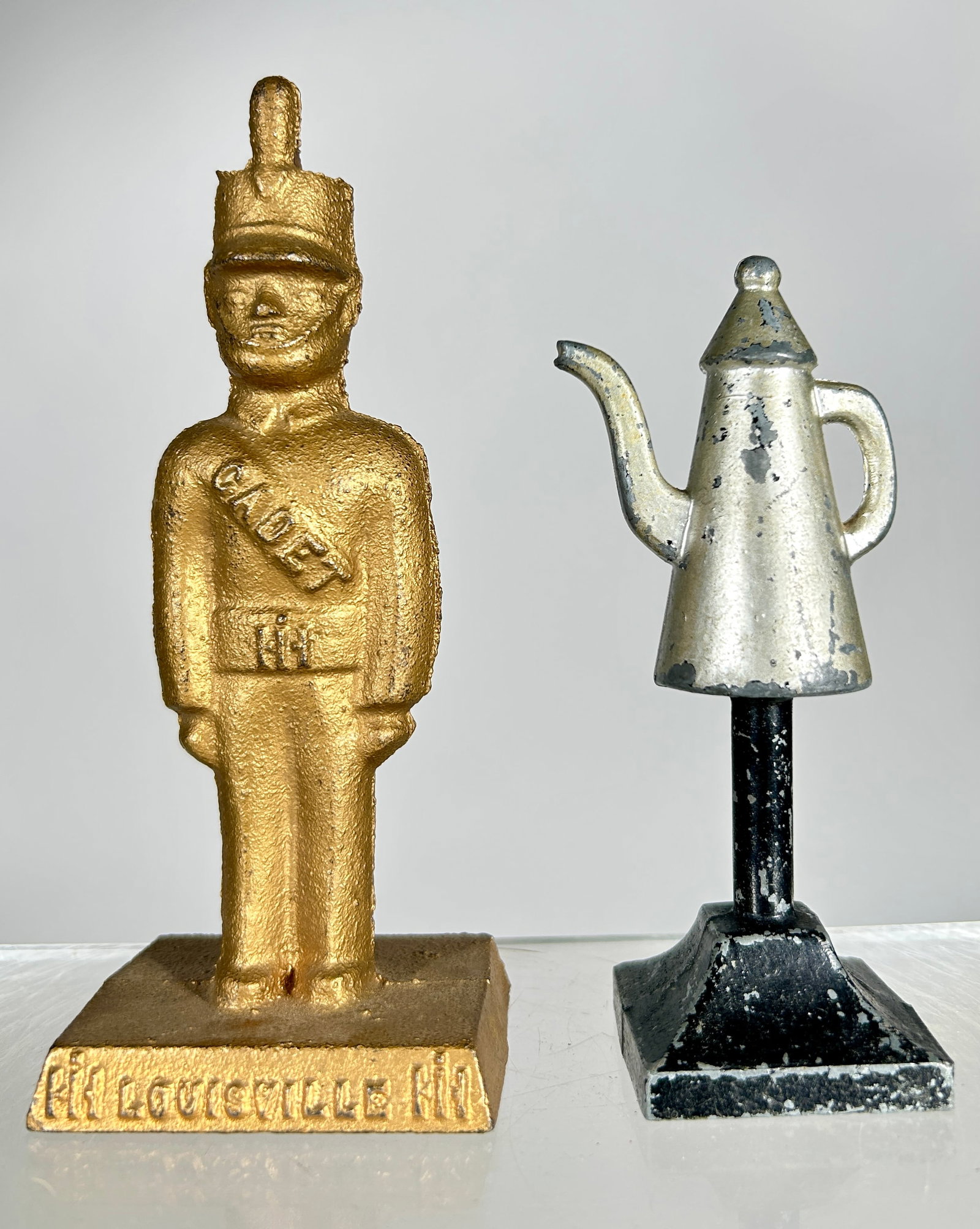Two Paperweights - One Lead / One Cast Iron (1 of 2)