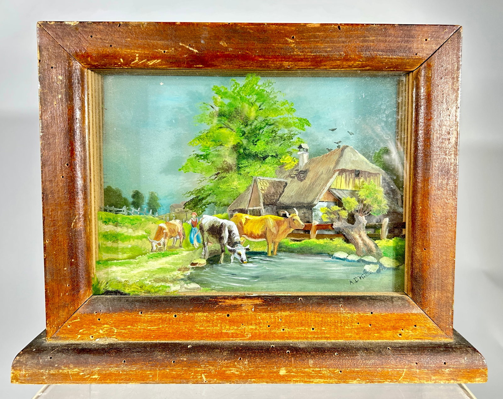 Two Dimensional Landscape with Cows and Shepherdess (1 of 2)