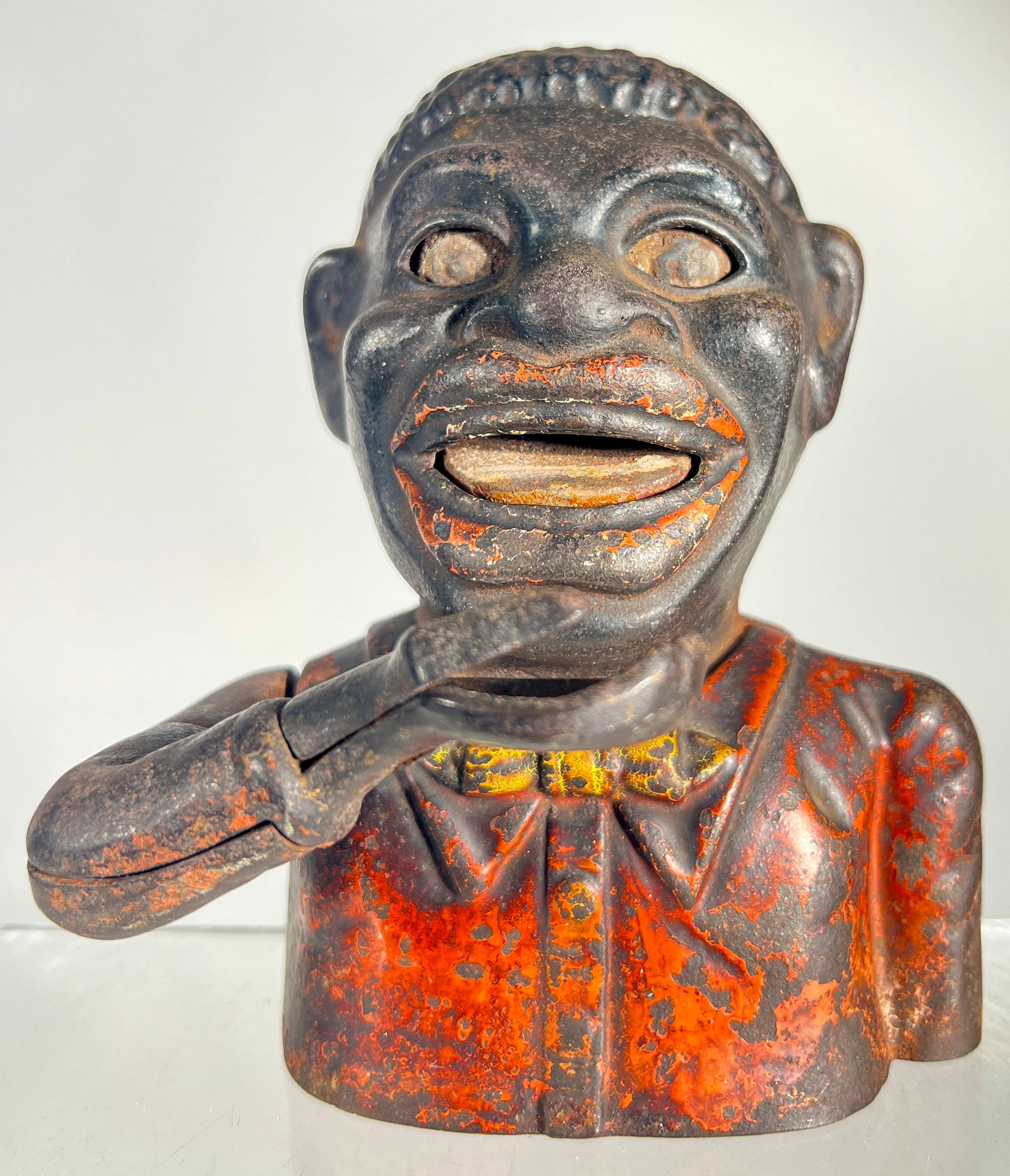 Jolly Man Cast Iron Mechanical Bank - English Version (1 of 2)