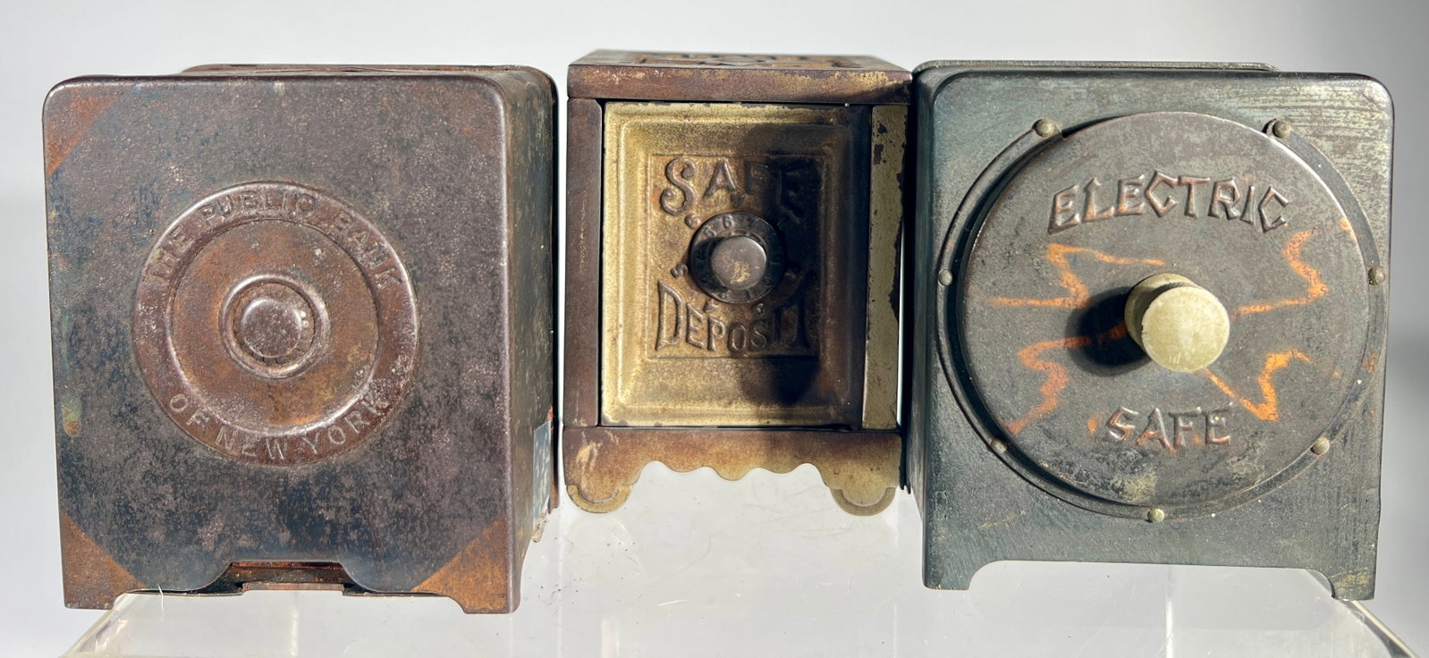Three Assorted Still Bank - Safe Deposit / Public Bank NY / Electric Safe (1 of 2)