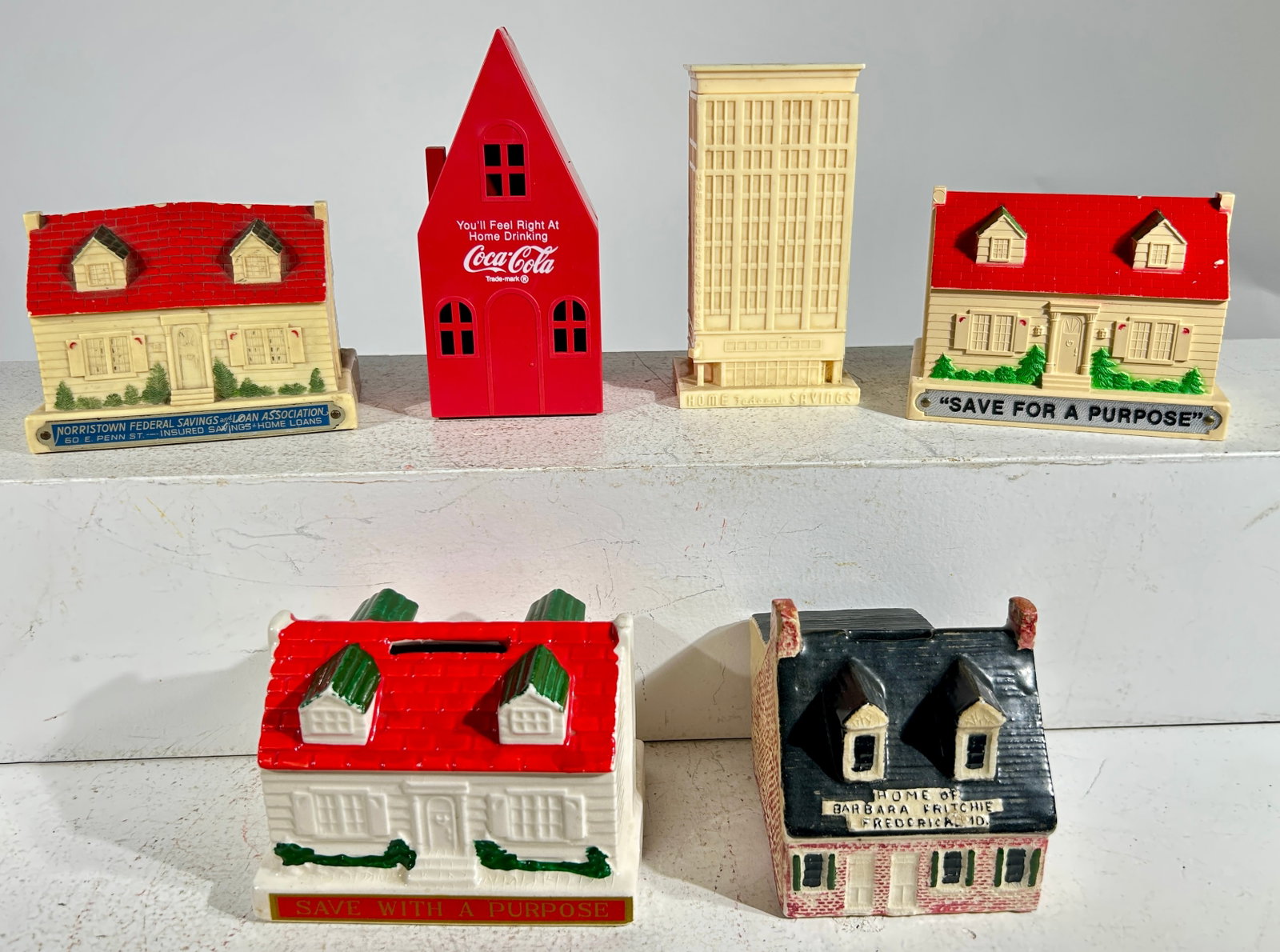 Six Plastic or Ceramic Banks (1 of 2)