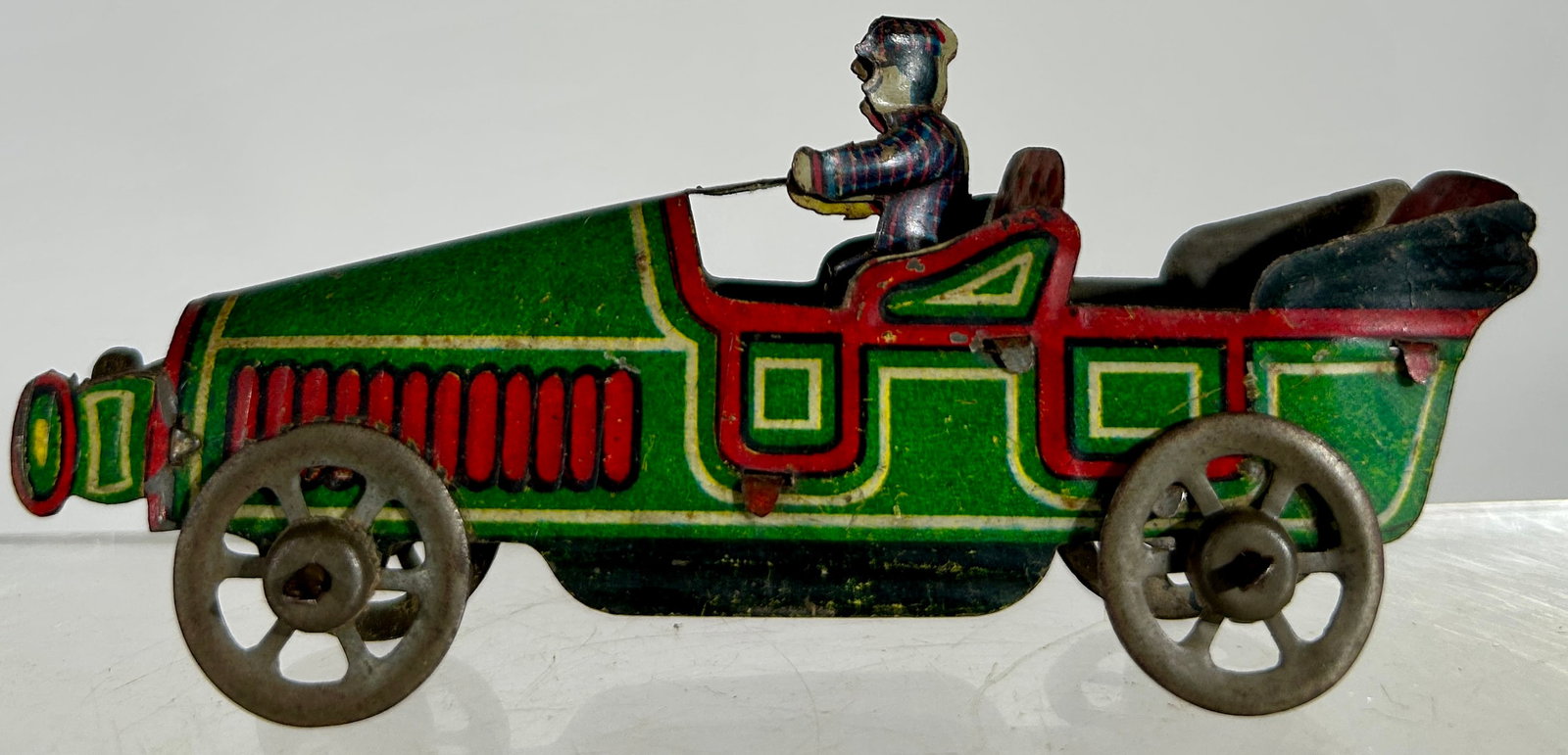 Two Seat Open Touring Car Penny Toy - Very Rare: Japanese 1920's - 4 1/4"L