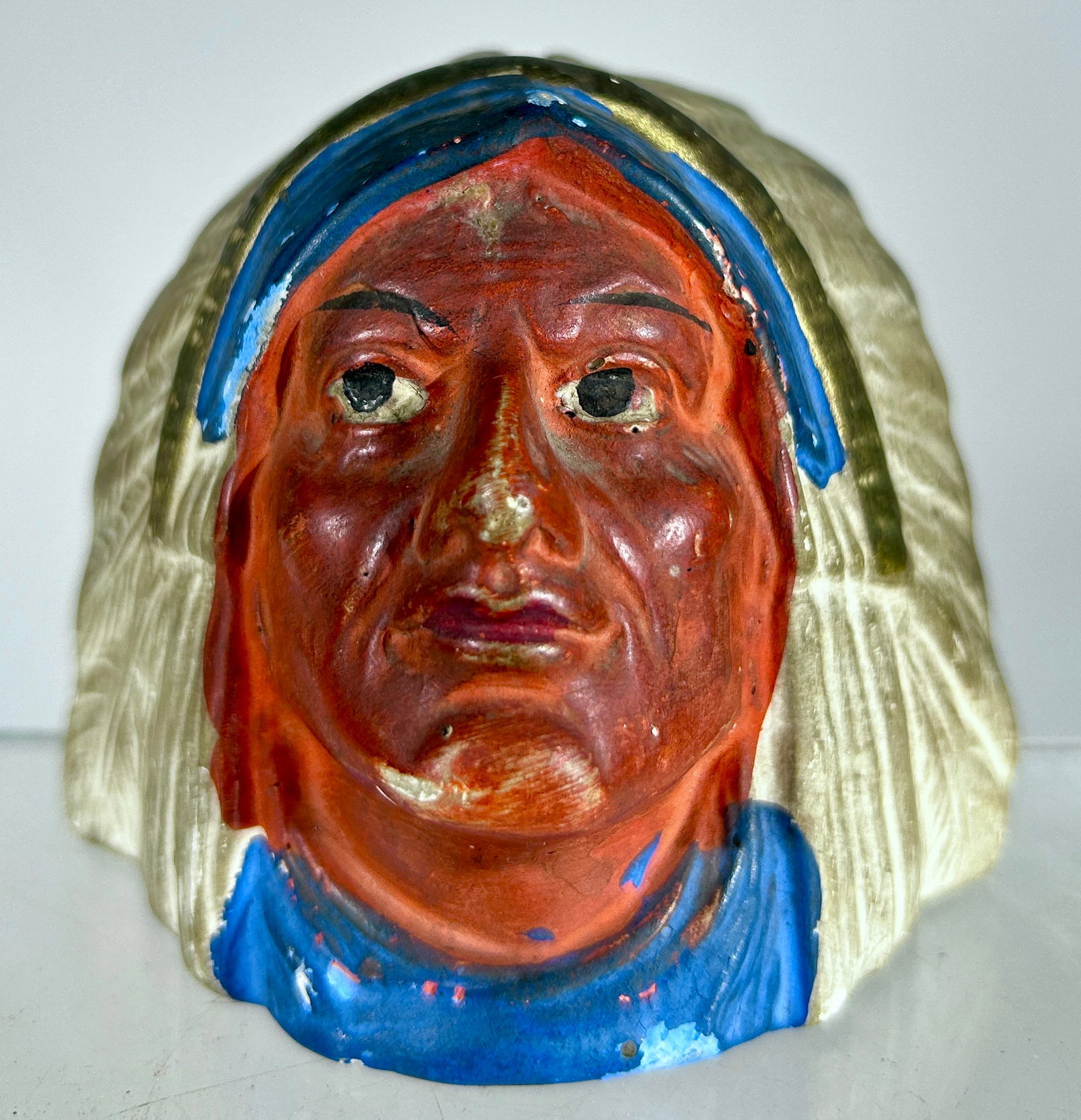 Native American Chief Bust - Pottery Bank (1 of 2)
